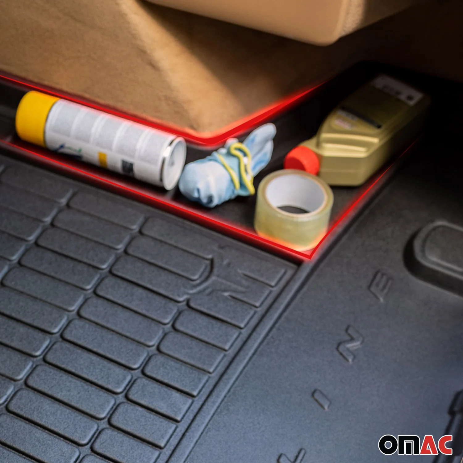 OMAC Fußmatten & Kofferraumwanne Set für BMW X5 G05 2018-2026 Gummi Schwarz 4x - Image 8