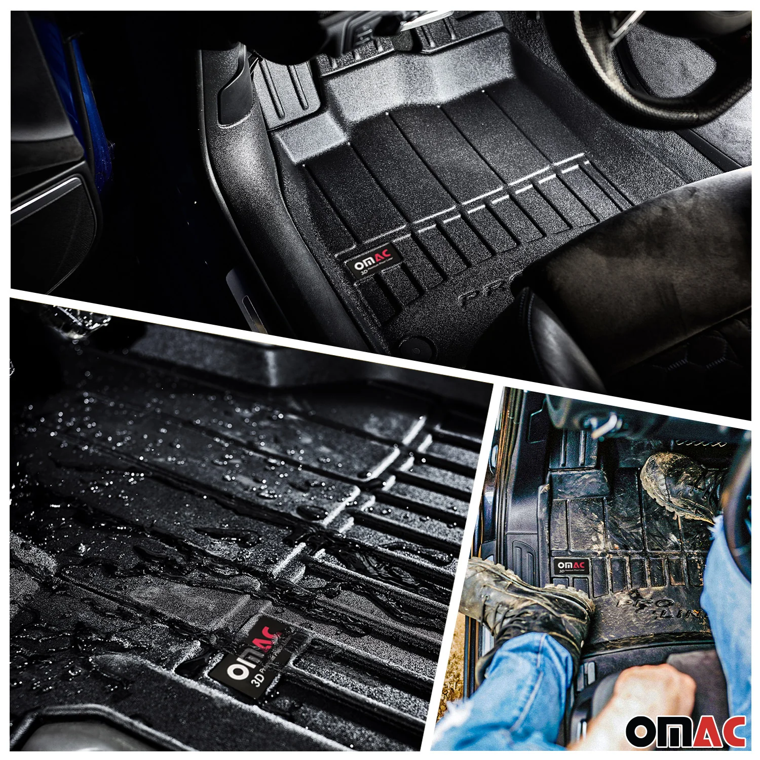 OMAC Fußmatten & Kofferraumwanne Set für DS DS3 E-Tense 2018-2026 Gummi 5x - Image 2