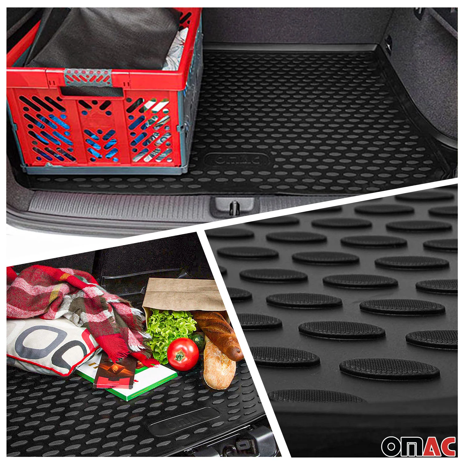 Fußmatten & Kofferraumwanne Set für Opel Meriva 2010-2017 Gummi TPE Schwarz 5x - Image 3