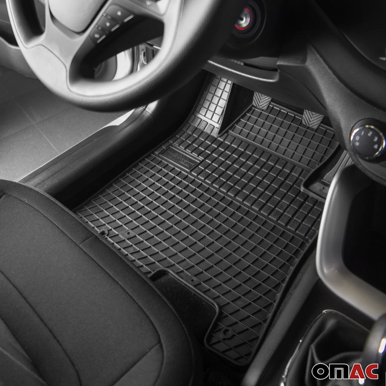 OMAC Gummi Fußmatten für Nissan Primastar 2001-2014 3.Reihe TPE Schwarz 2x - Image 4