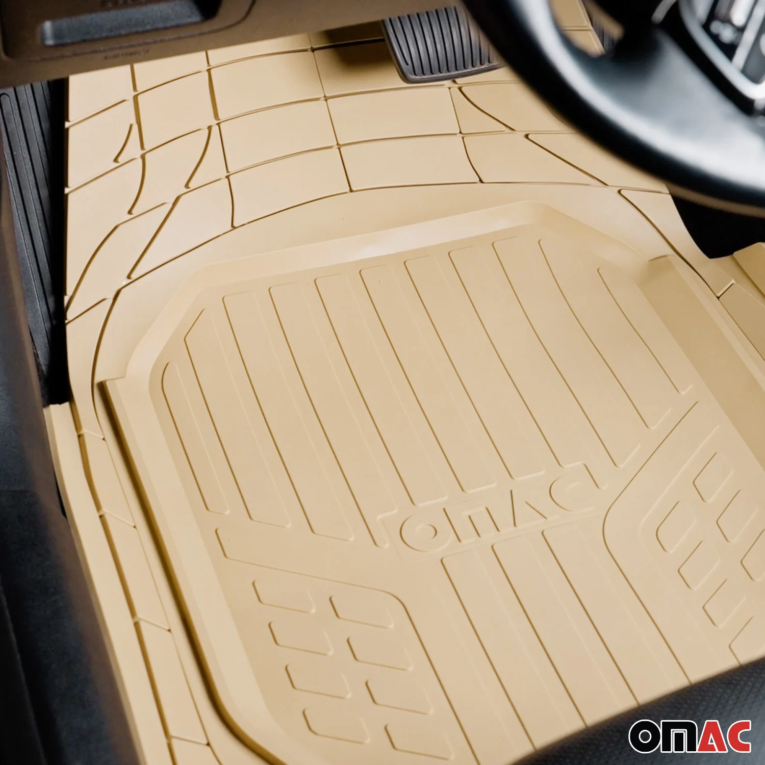 Fußmatten Automatten für Opel Mokka 3D Passform Hoher Rand Gummimatten Beige - Image 2