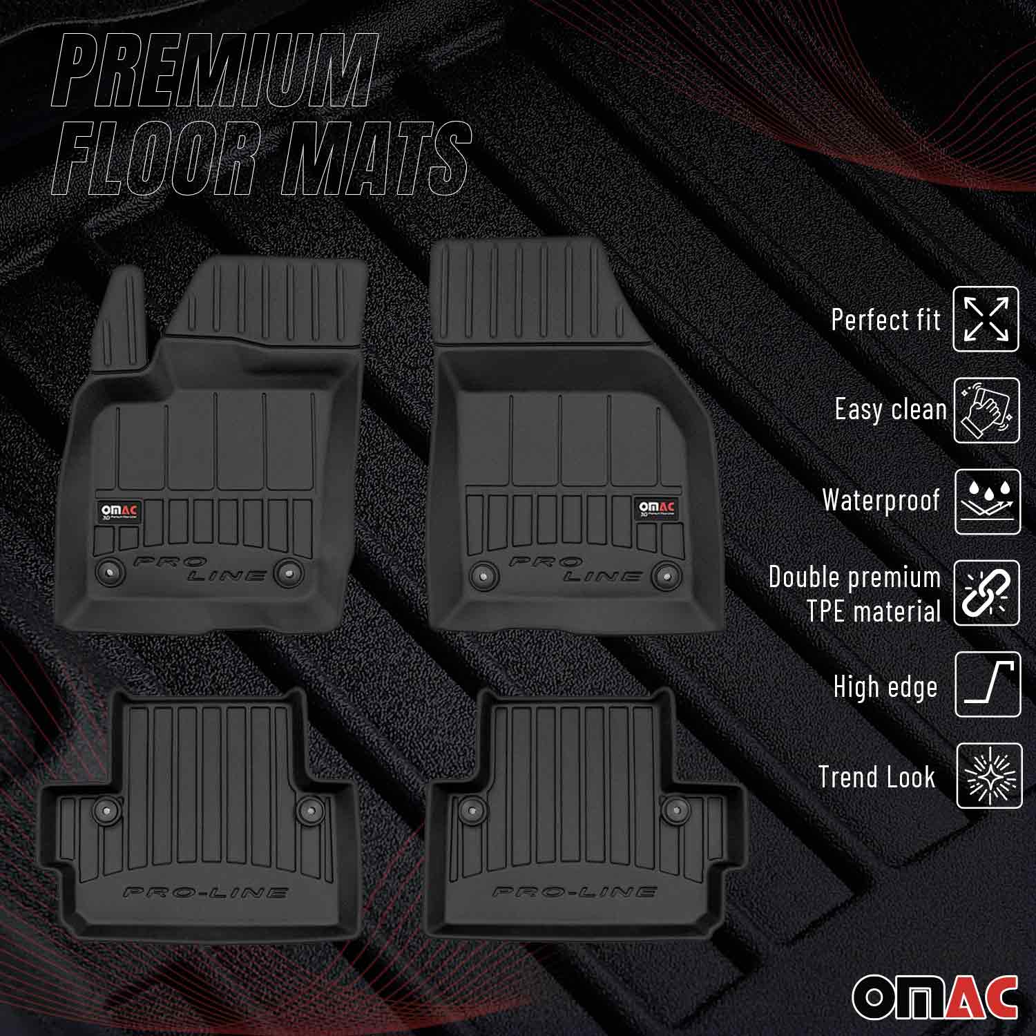 OMAC Gummi Fußmatten für Volvo C30 2006-2013 Premium TPE 3D Automatten 4tlg - Image 2