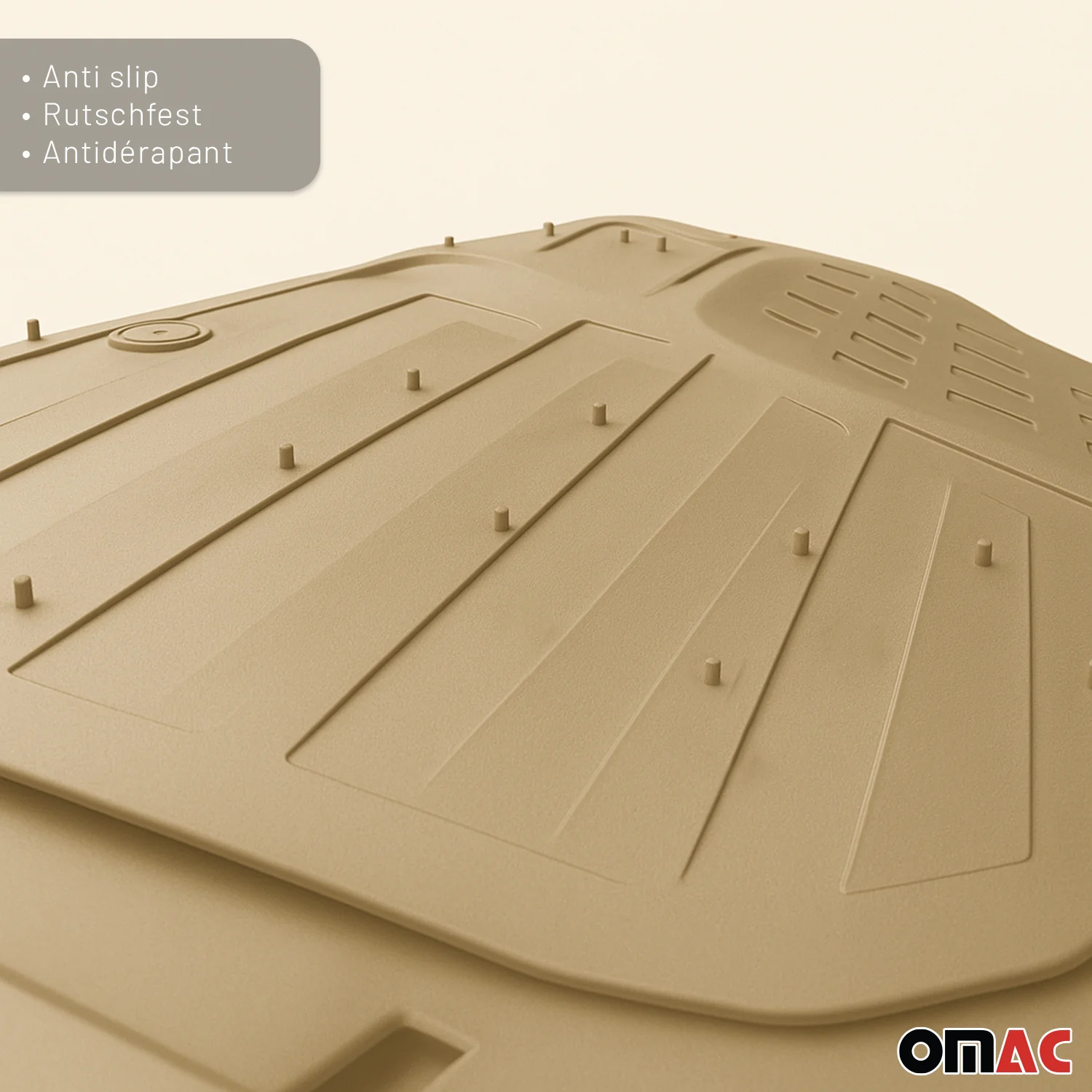 Fußmatten Automatten für VW Passat 3D Passform Hoher Rand Gummimatten Beige - Image 10