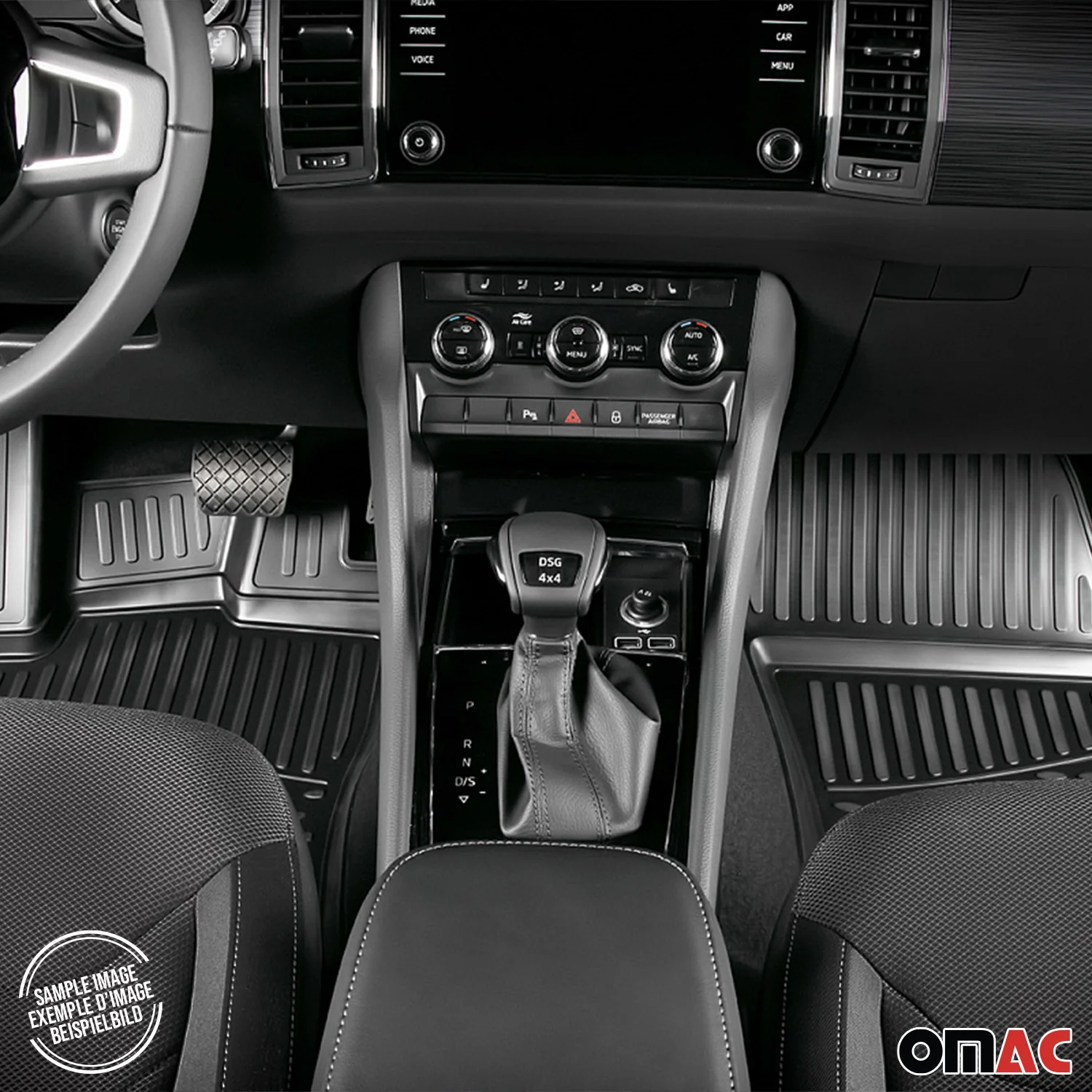 OMAC Gummimatten Fußmatten für Volvo XC40 2017-2024 TPE Automatten Schwarz 4x - Image 4