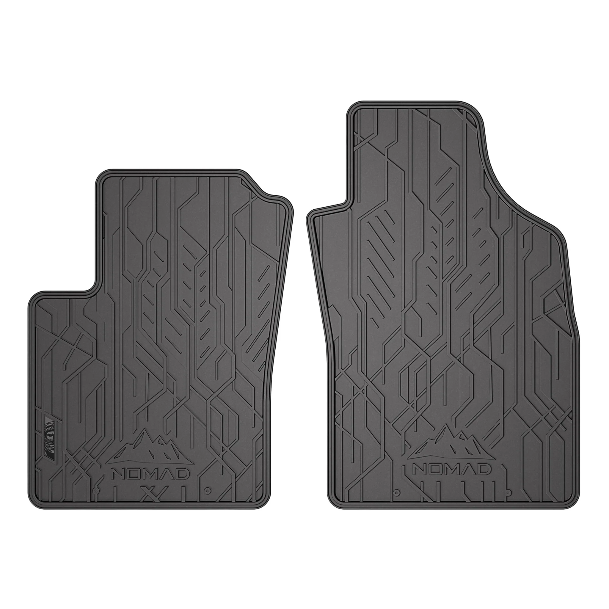 Fußmatten Gummimatten Automatten für Fiat Panda II 2003-2012 Gummi Schwarz 2tlg