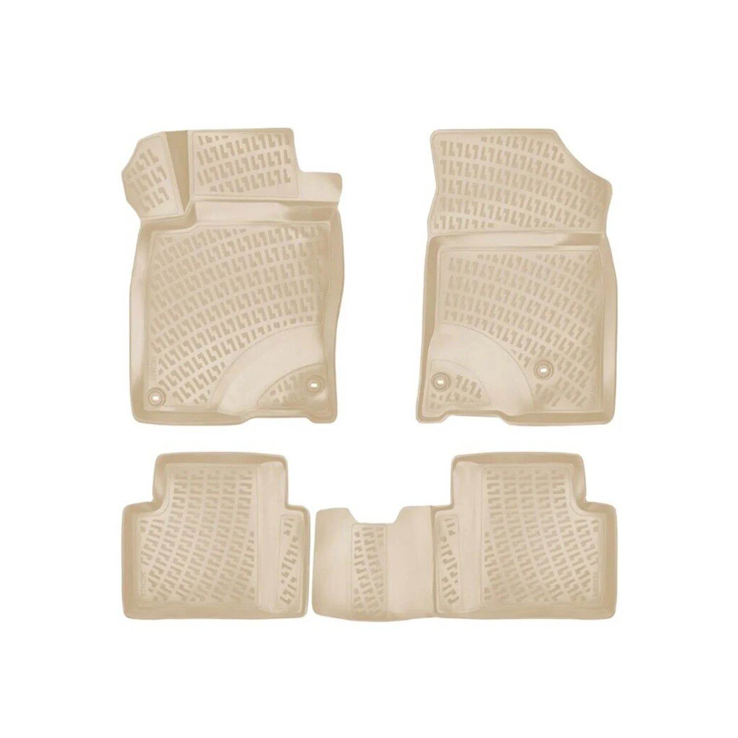 Fußmatten 3D Gummimatten für Honda Civic 2015-2021 Gummi TPE Beige 4tlg
