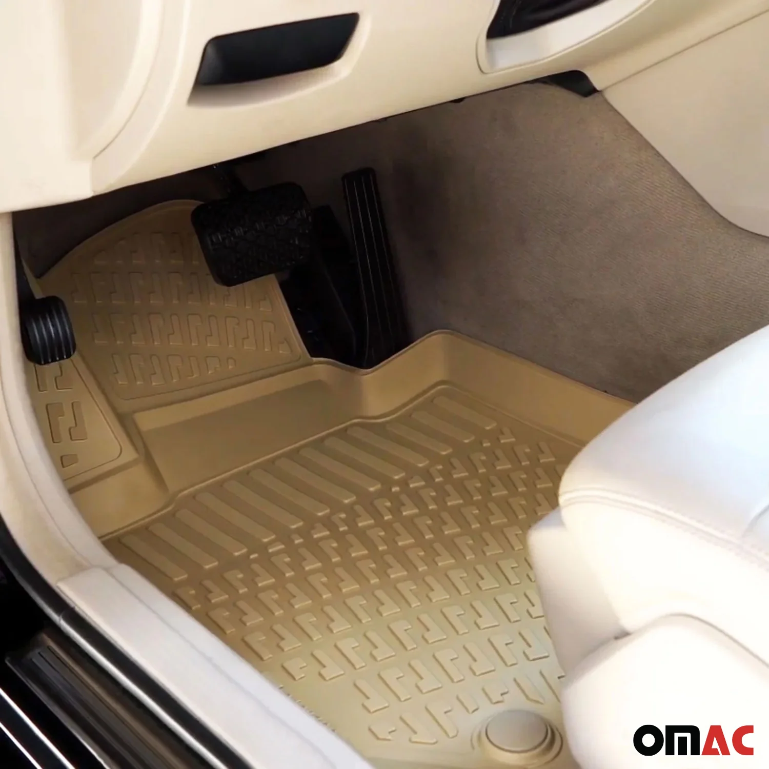 Fußmatten 3D Gummimatten für Honda Civic 2015-2021 Gummi TPE Beige 4tlg - Image 2