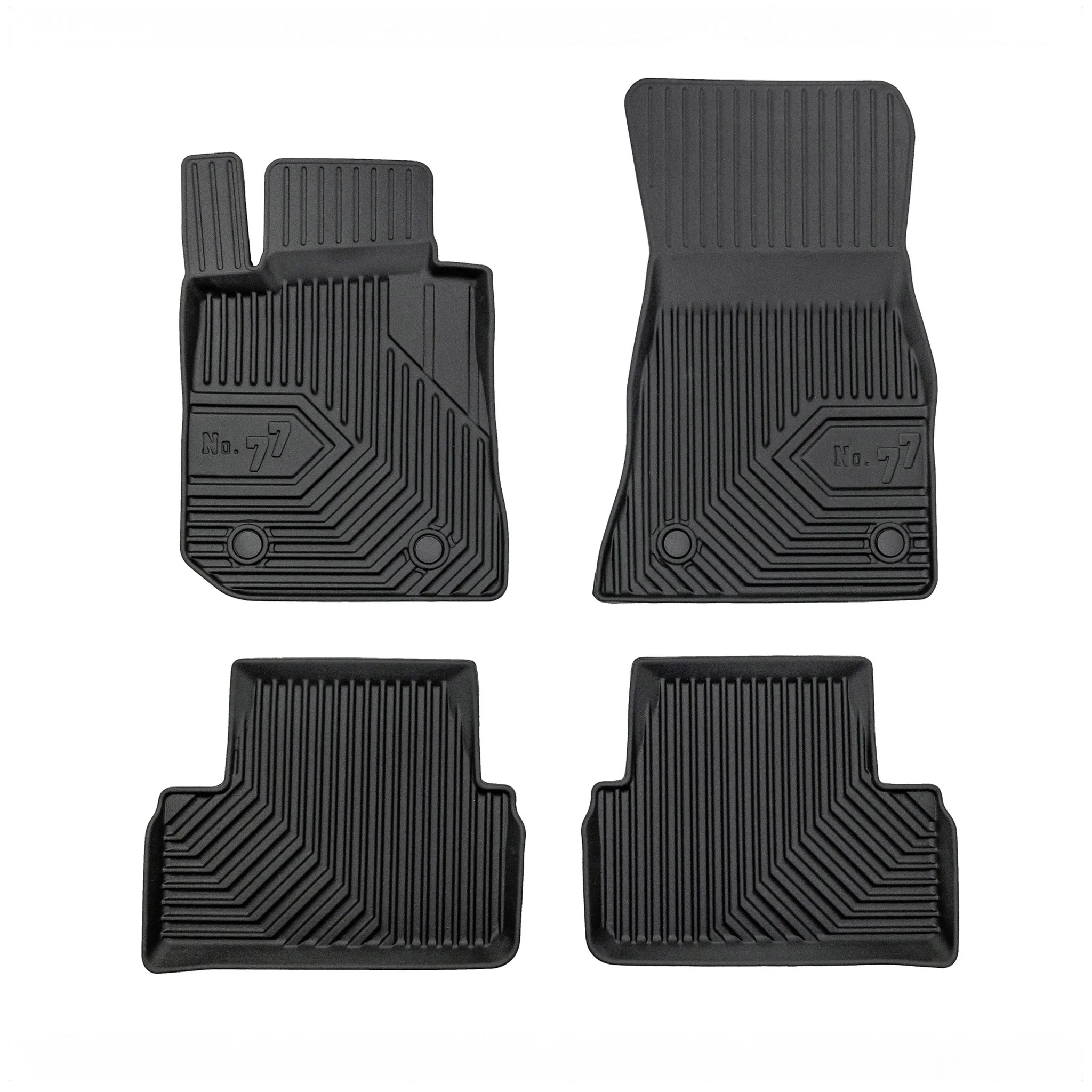 Fußmatten Gummimatten No.77 für BMW i4 G26 2021-2026 TPE Gummi Schwarz 4 tlg