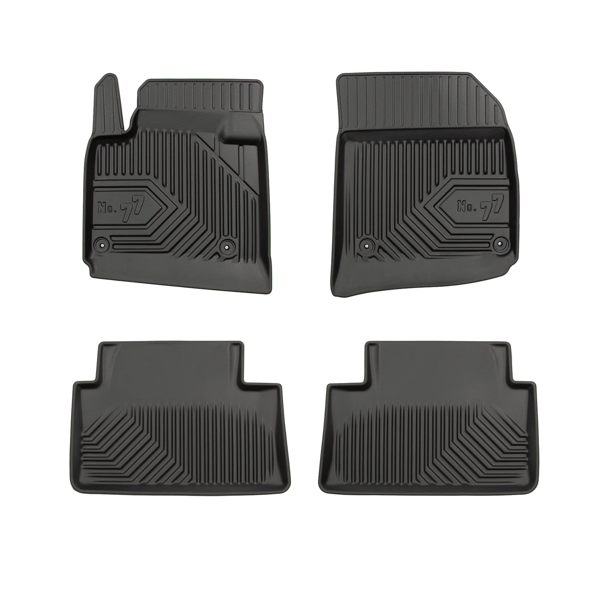 Fußmatten Gummimatten No.77 für Citroen C5 II 2008-2017 TPE Gummi Schwarz 4 tlg