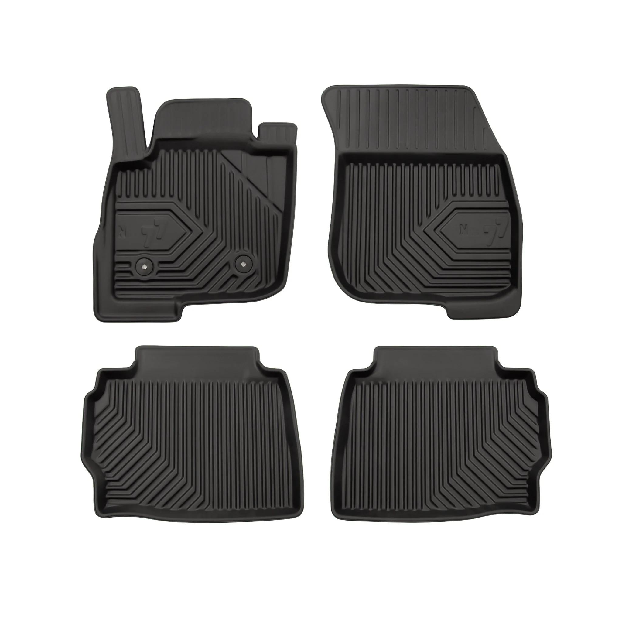 Fußmatten Gummimatten No.77 für Ford Mondeo V 2014-2022 TPE Gummi Schwarz 4 tlg