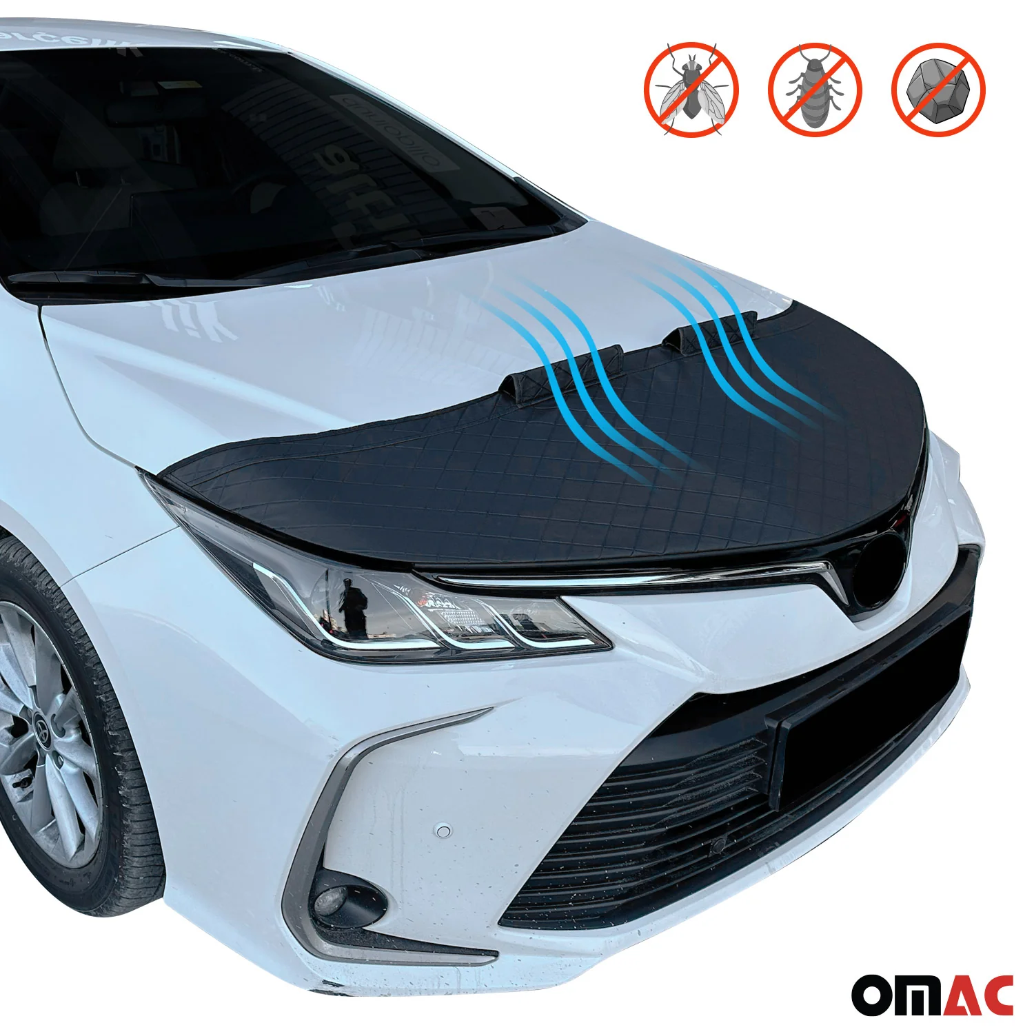 Haubenbra Steinschlagschutz Bonnet Bra für Renault Master 2014-2020 Schwarz Halb - Image 6