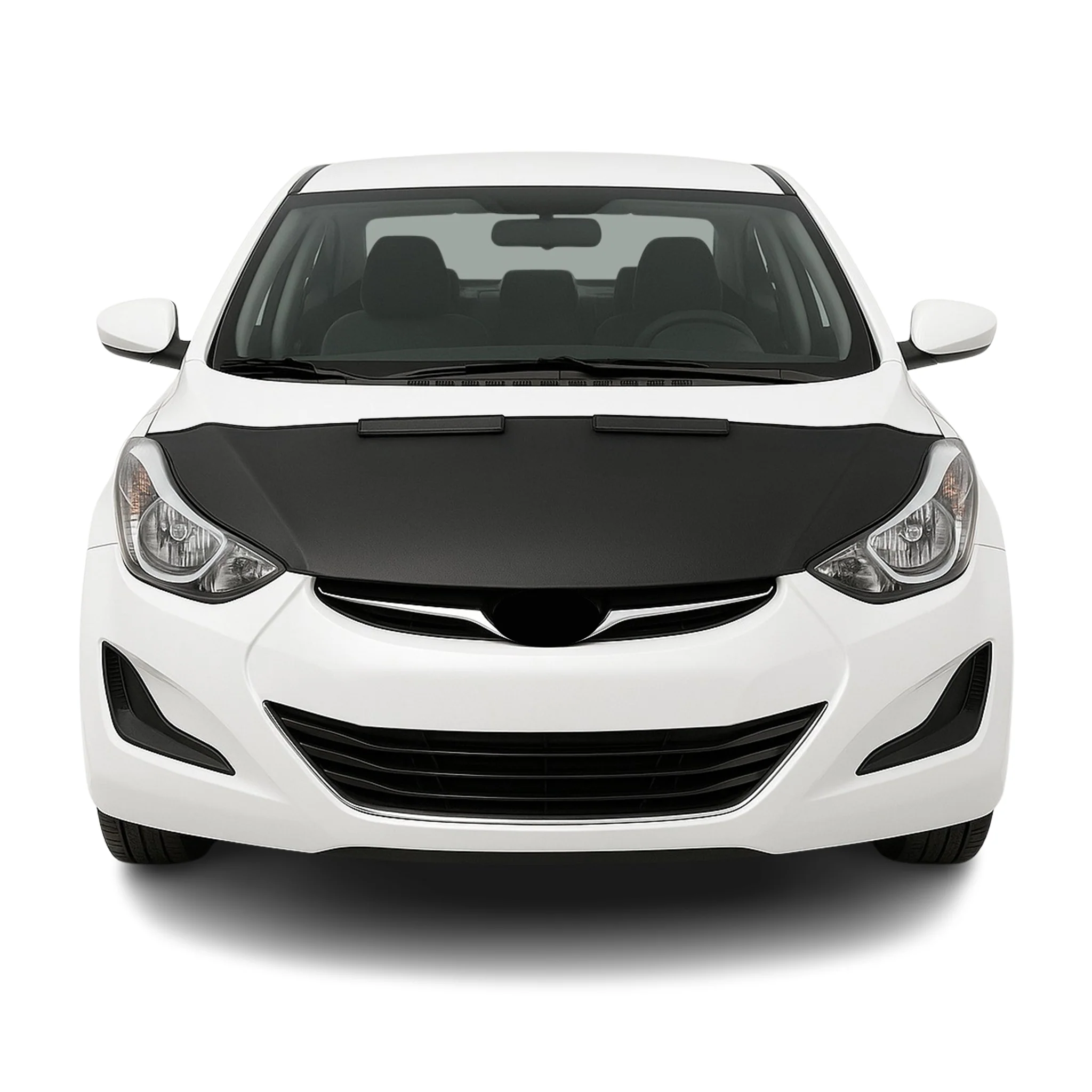 Haubenbra Steinschlagschutz für Hyundai Elantra MD 2011-2016 Schwarz Halb