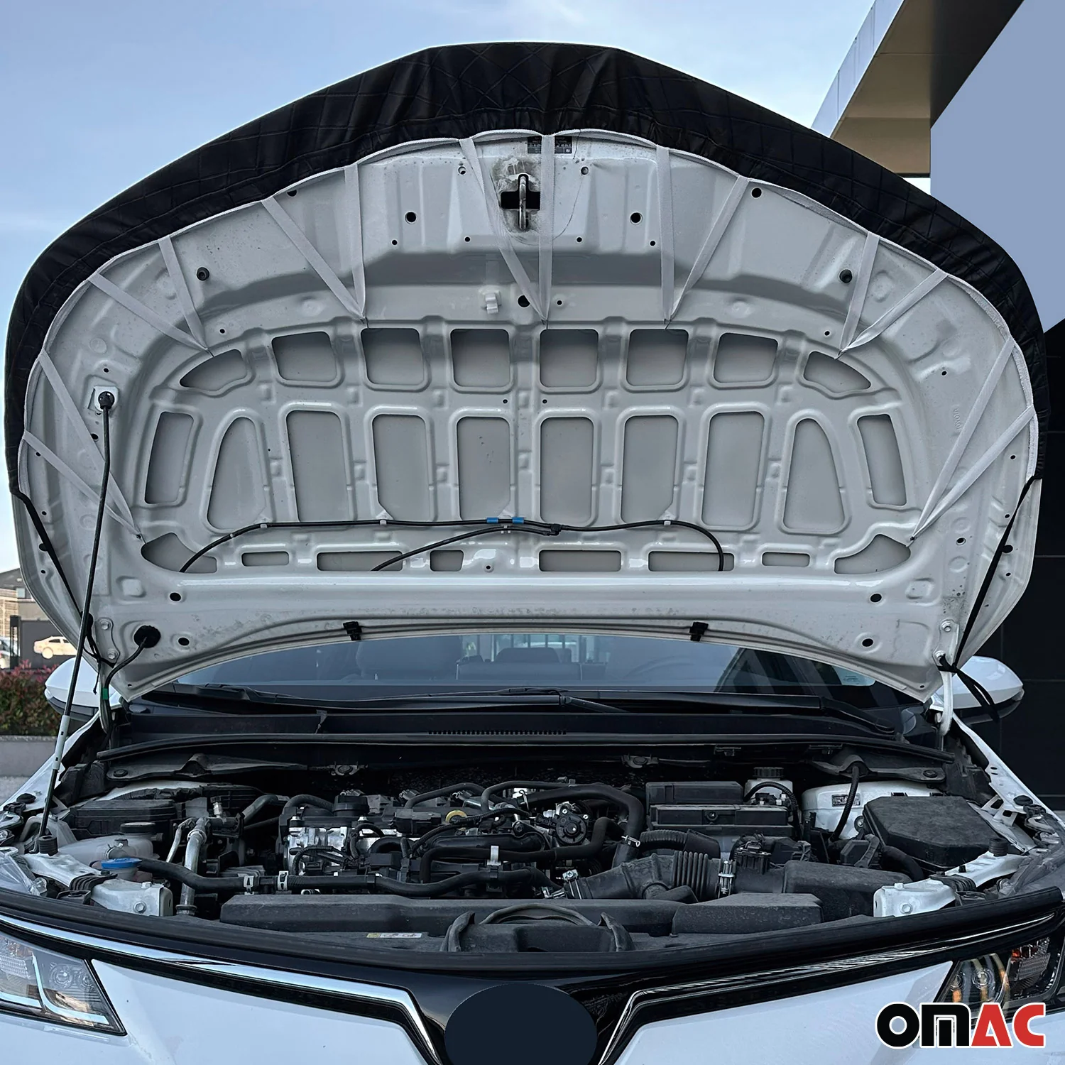 Haubenbra Steinschlagschutz Bonnet Bra für Seat Leon 2020-2026 Schwarz Halb - Image 7