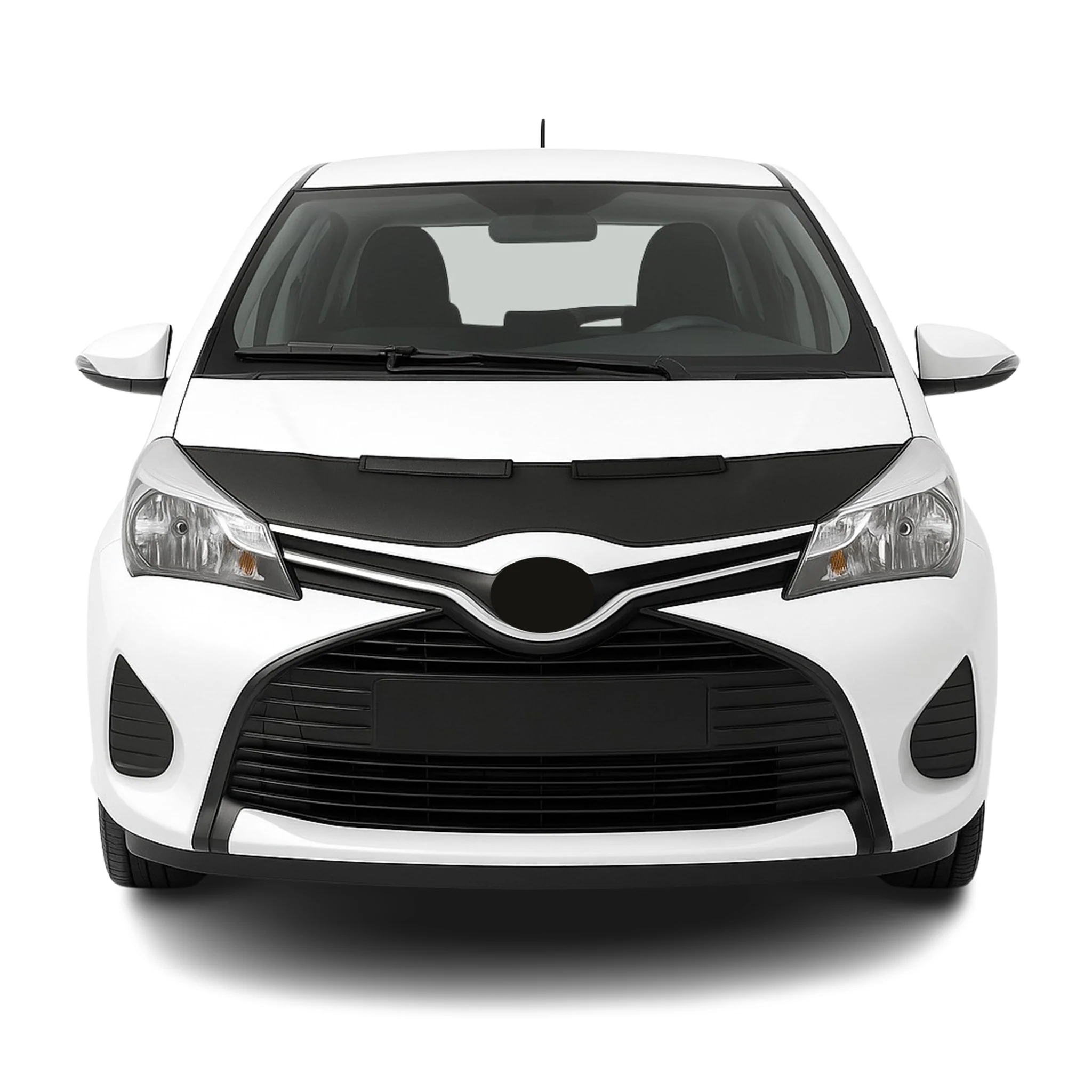 Haubenbra Steinschlagschutz für Toyota Yaris XP 130 2011-2019 Schwarz Halb
