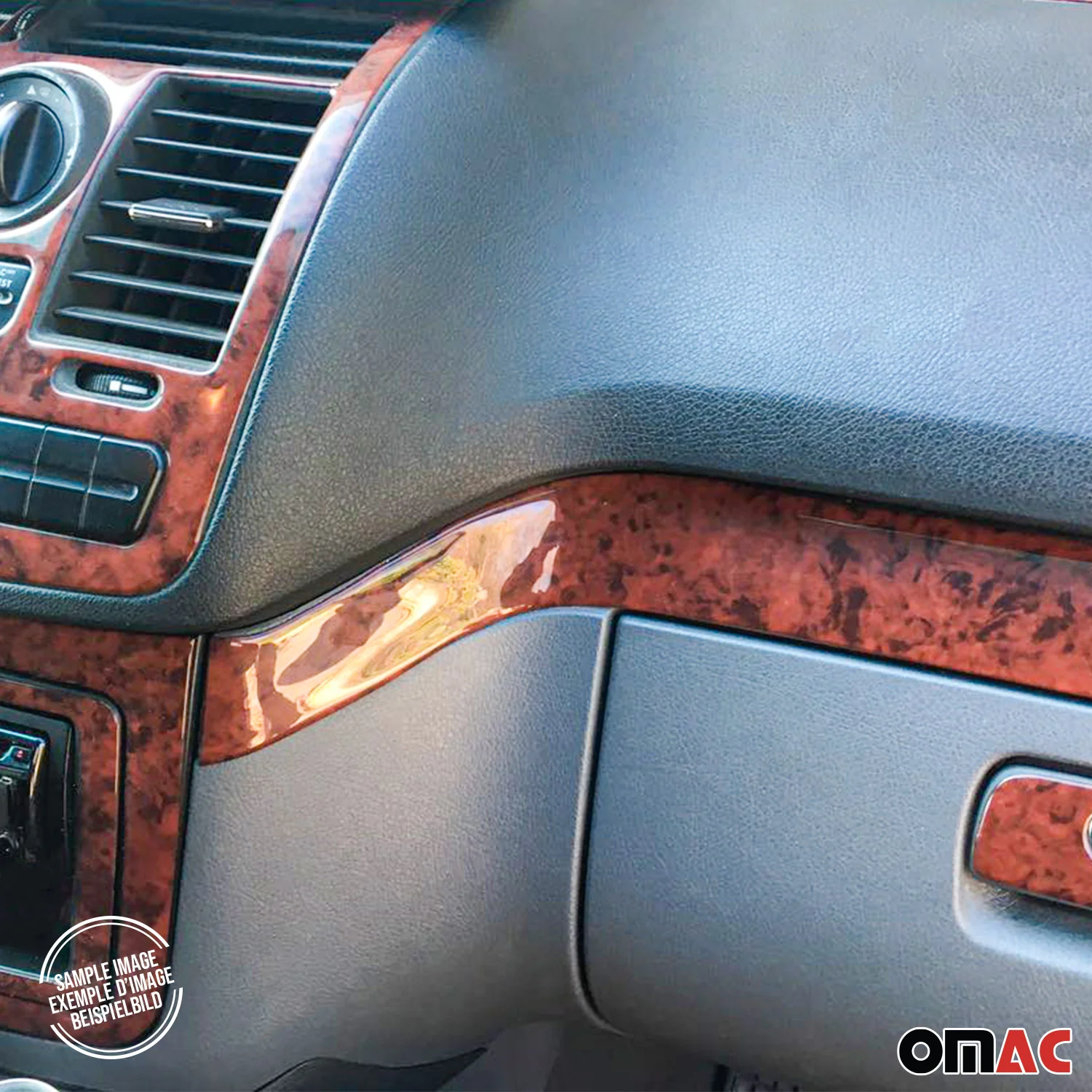 Innenraum Dekor Cockpit für Ford Tourneo Custom 2012-2023 Wurzelholz Optik 22x - Image 4