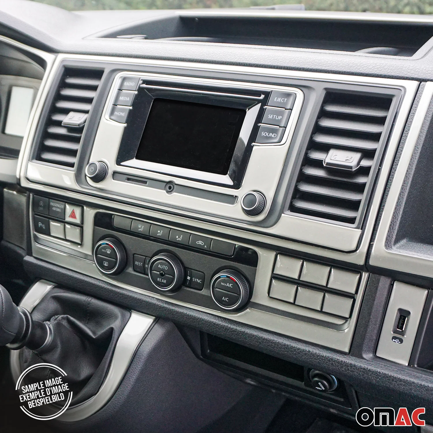 Innenraum Dekor Cockpit für VW Caddy III 2003-2010 Pre-FL Aluminium Optik 21tlg - Image 3