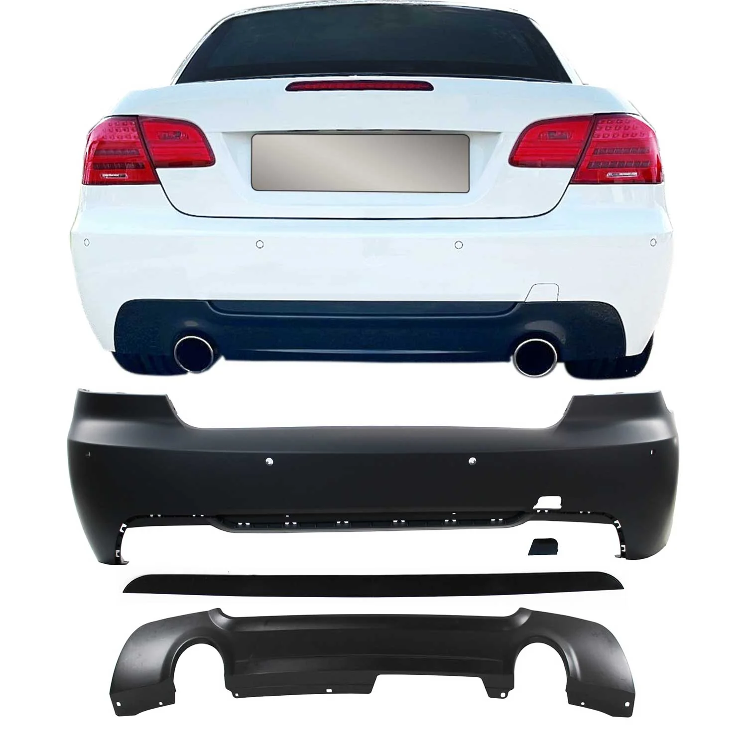 JOM Stoßstangen Kit & Seitenschweller für BMW E92/ E93 LCI 2010-2013 Schwarz - Image 4