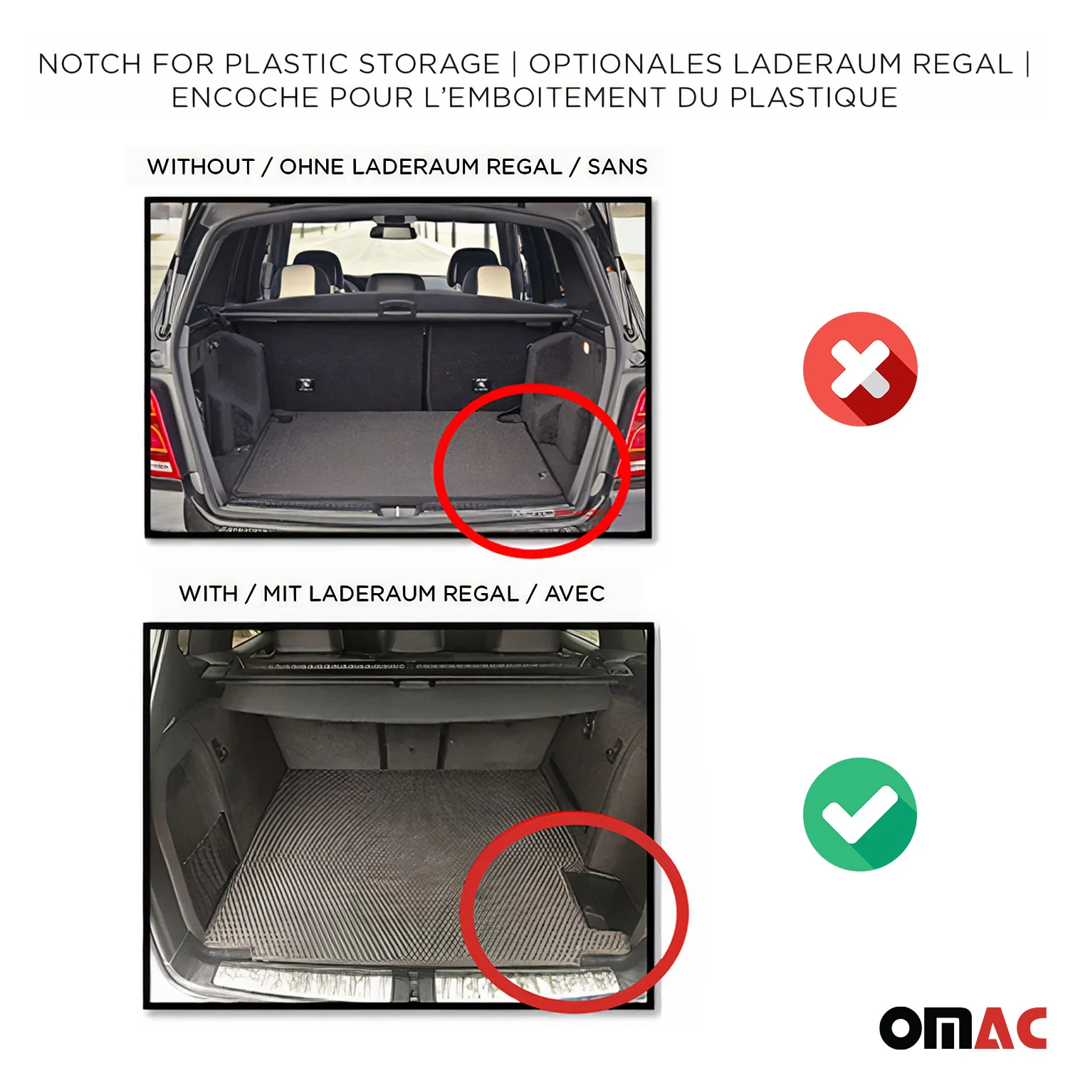 OMAC Gummi Kofferraumwanne für Skoda Superb Kombi 2008-2015 TPE Laderaumwanne - Image 3