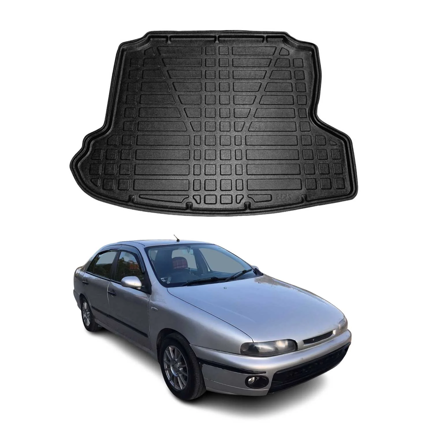 Kofferraumwanne Laderaumwanne für Fiat Marea 1996-2003 Gummi TPE Schwarz