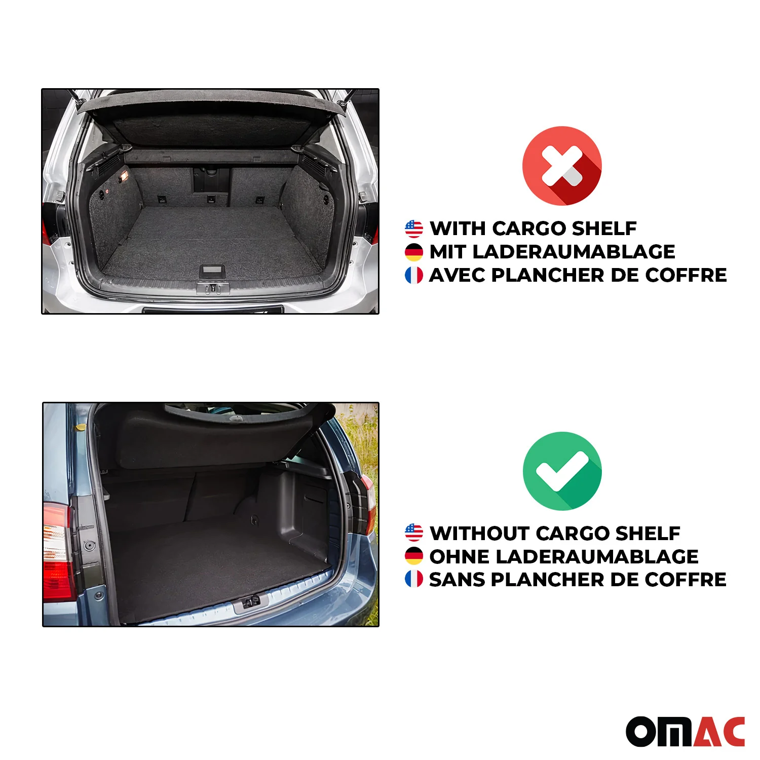 OMAC Gummi Kofferraumwanne für Mazda 6 III Kombi 2012-2018 Pre-FL Schwarz TPE - Image 3