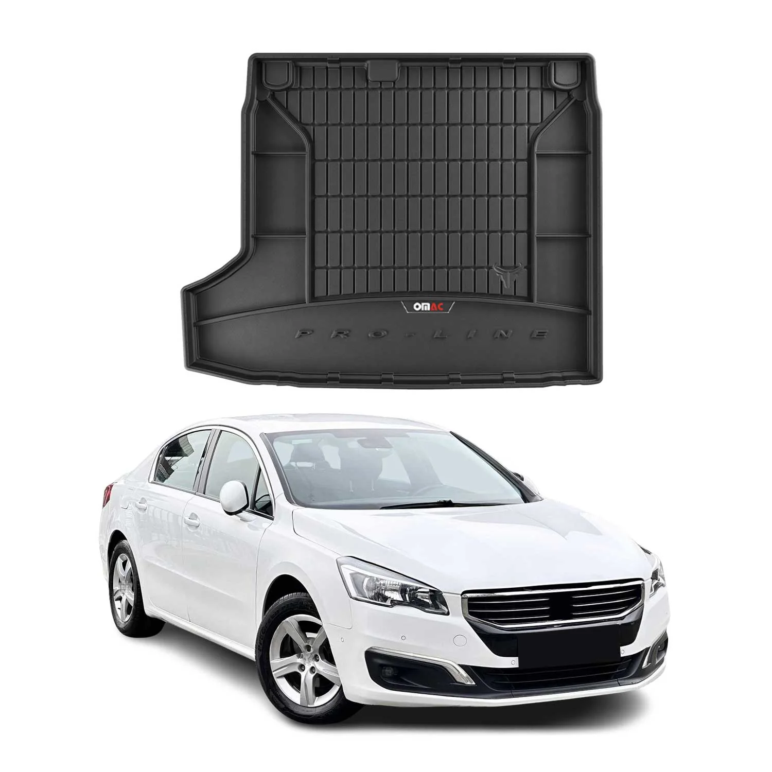 OMAC Gummi Kofferraumwanne für Peugeot 508 SD 2010-2018 TPE Laderaumwanne