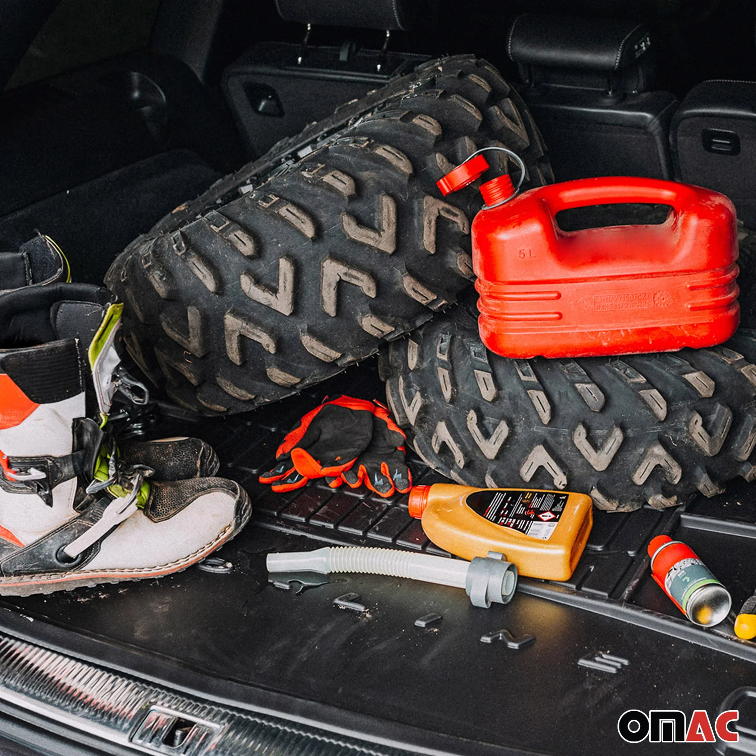 OMAC Gummi Kofferraumwanne für Renault Modus 2004-2012 TPE Laderaumwanne Schwarz - Image 5