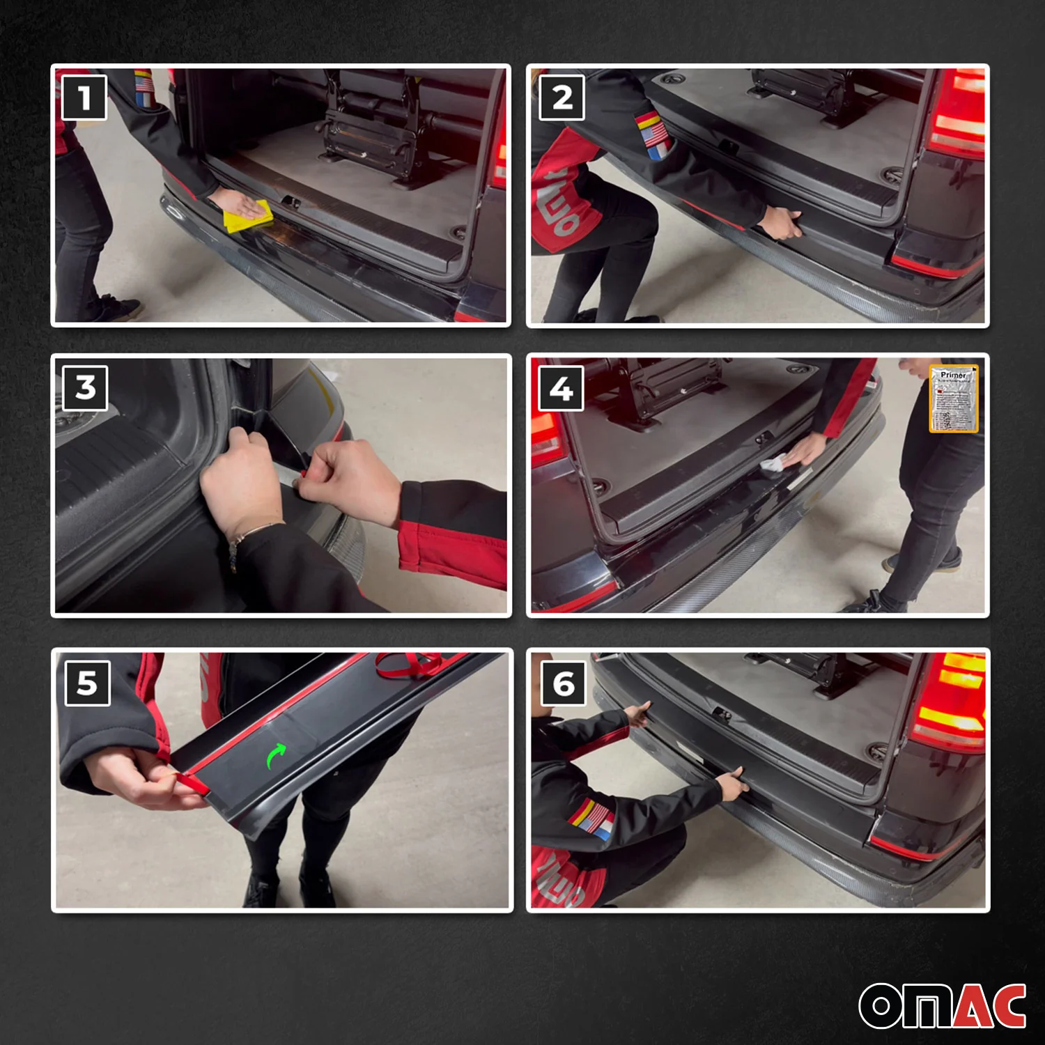 Ladekantenschutz Stoßstange für VW T4 Transporter 1990-2003 Acryl matt schwarz - Image 4