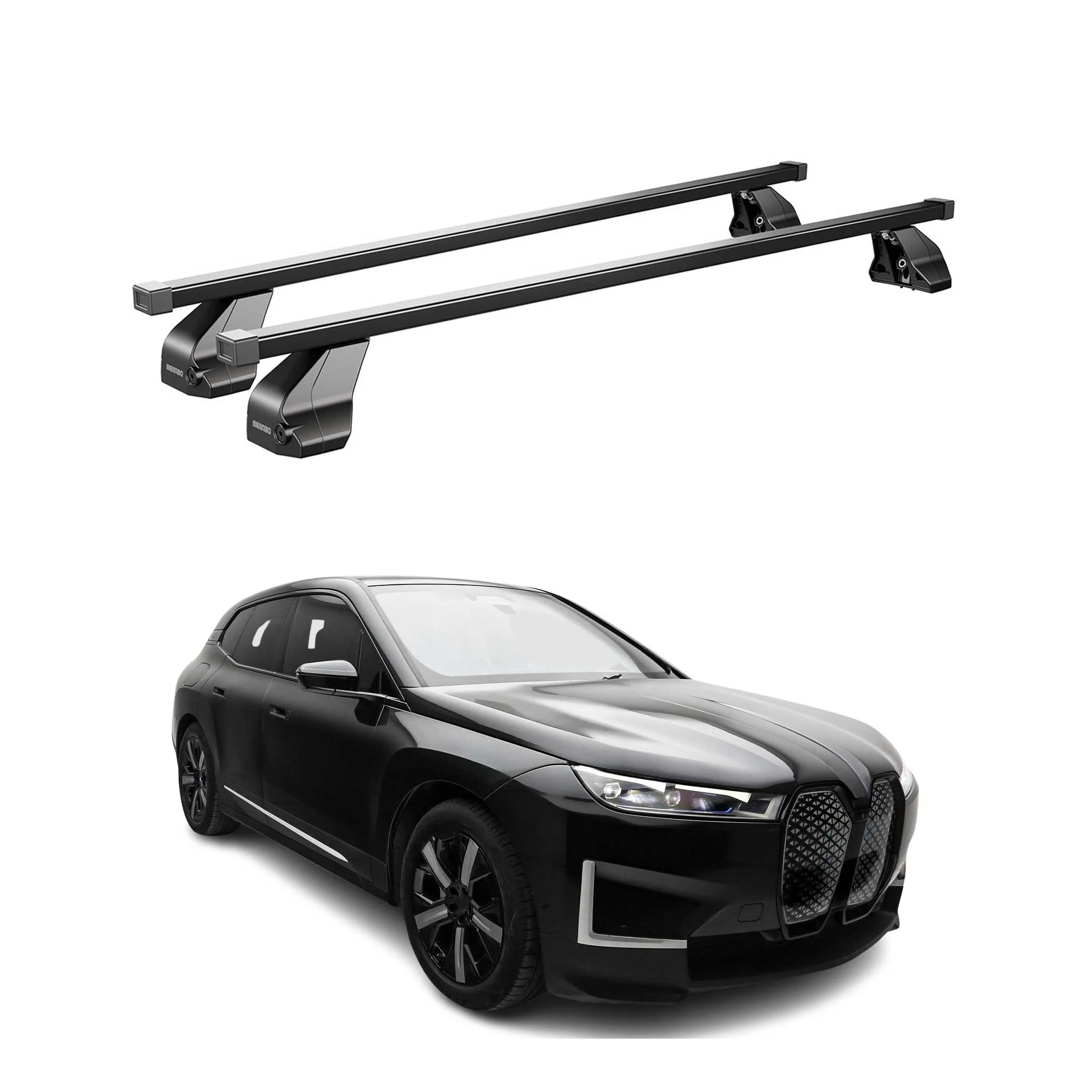 Menabo Dachträger Grundtäger für BMW IX I20 2021-2026 75kg Stahl Schwarz 2 tlg