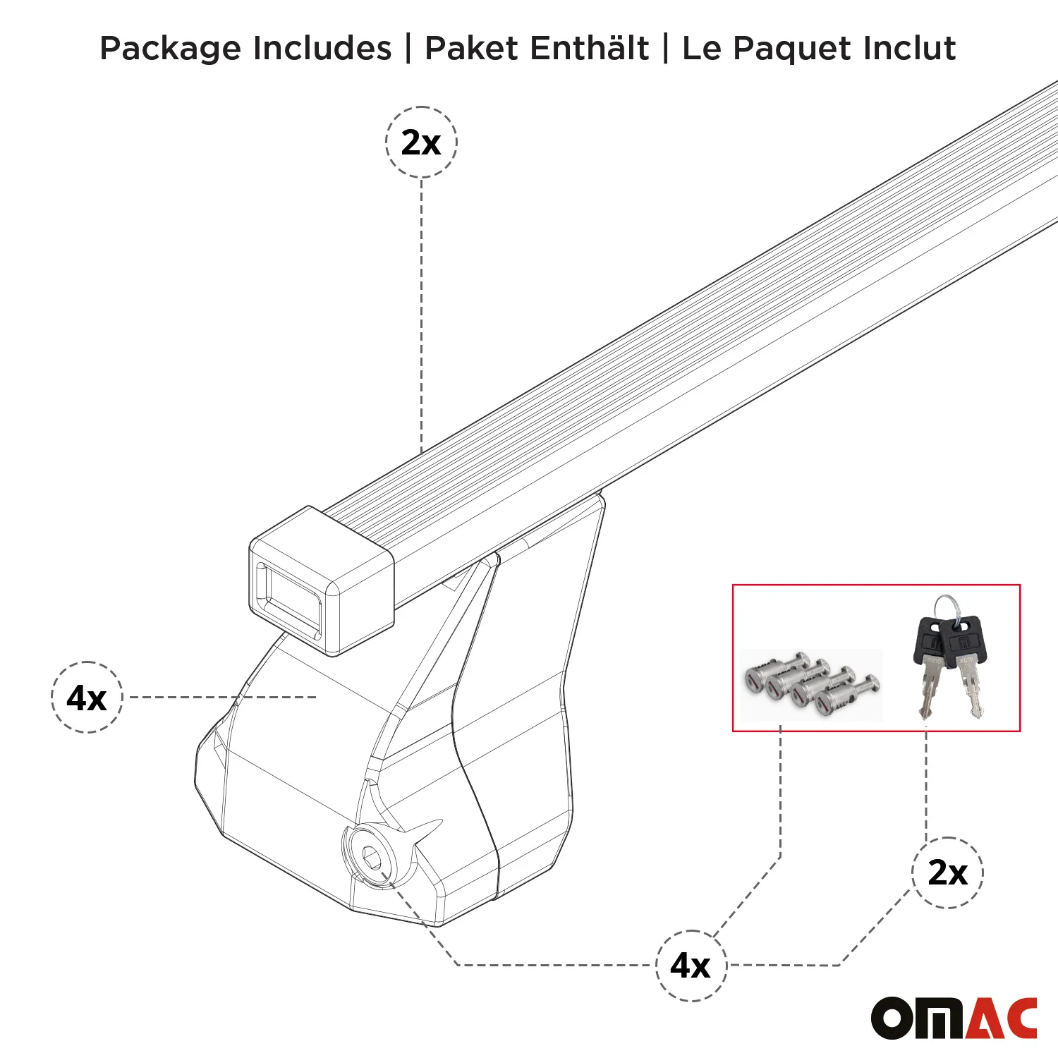 Menabo Dachträger Grundtäger für BMW IX I20 2021-2026 75kg Stahl Schwarz 2 tlg - Image 8