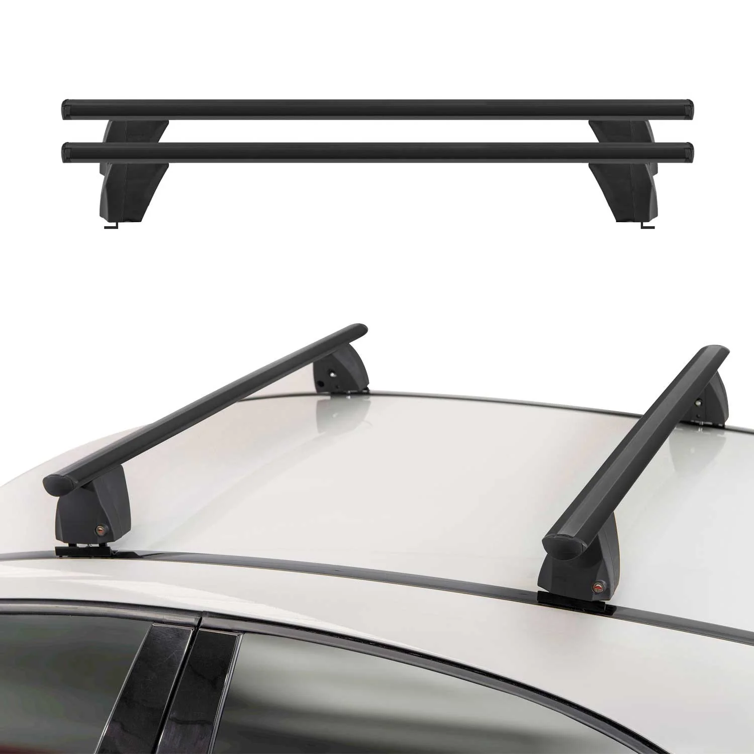 Menabo Dachträger für Mercedes C Klasse W206 Limo 2021-2025 75kg Alu Schwarz 2x - Image 2