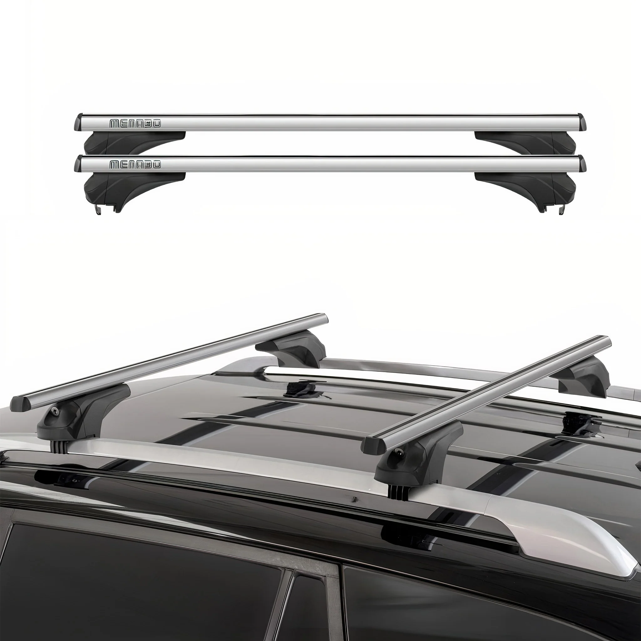 Menabo Dachträger für VW Tiguan II AD1 / Allspace / R-Line 2016-2023 Alu Silber - Image 2
