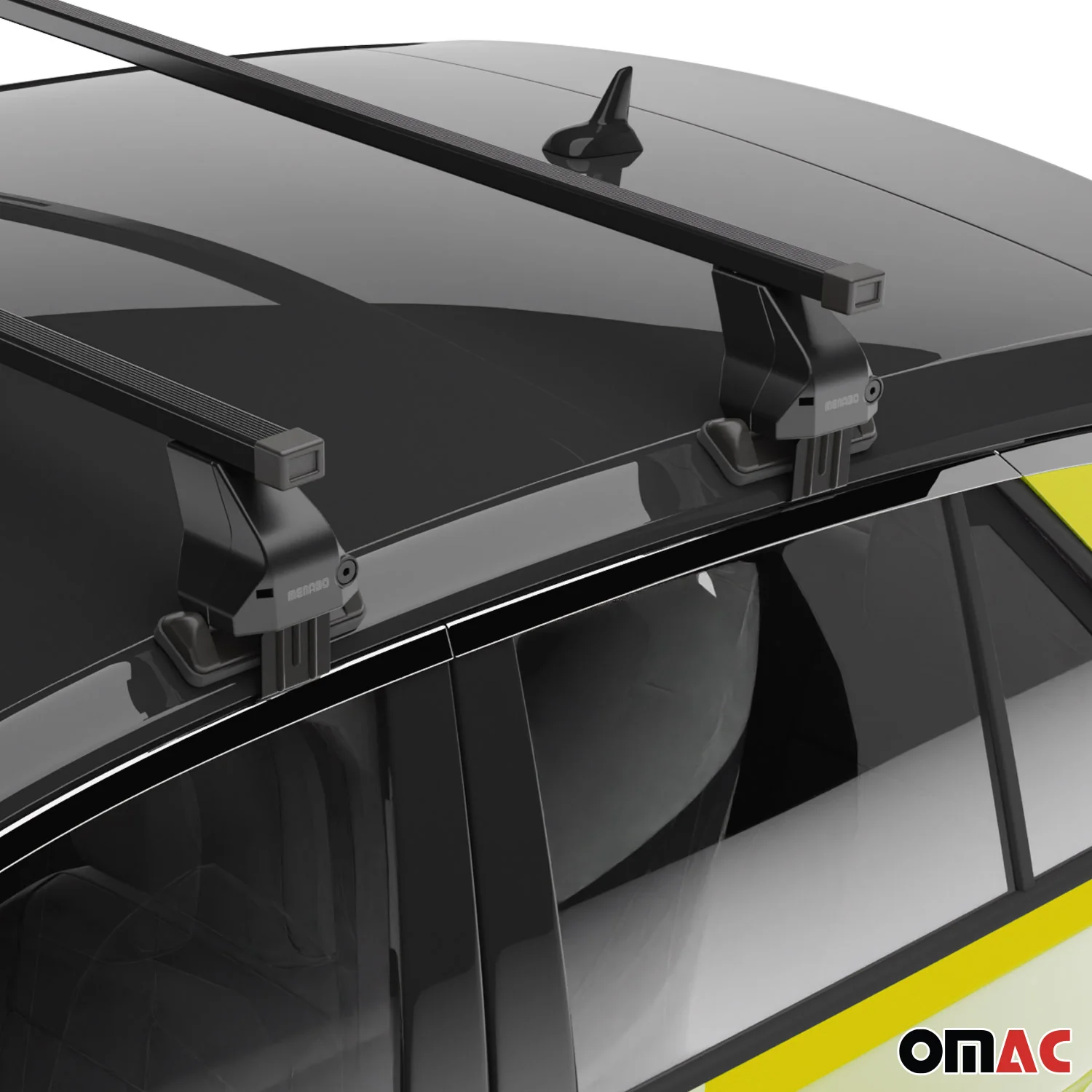 Menabo Dachträger Grundtäger für Seat Ibiza mk3 2002-2008 50kg Stahl Schwarz 2x - Image 6