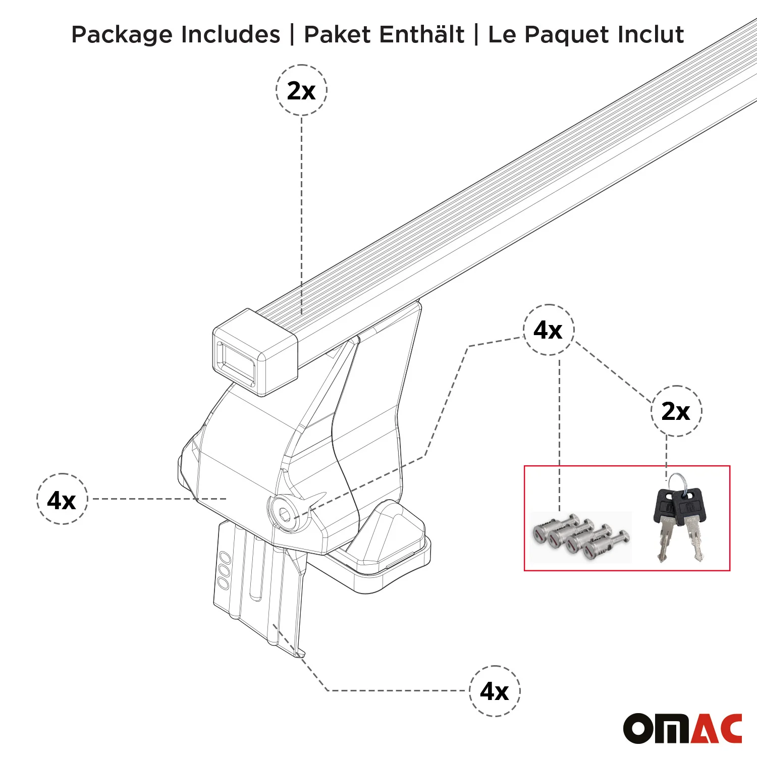 Menabo Dachträger Grundtäger für Toyota Yaris 1999-2005 50kg Stahl Schwarz 2 tlg - Image 8