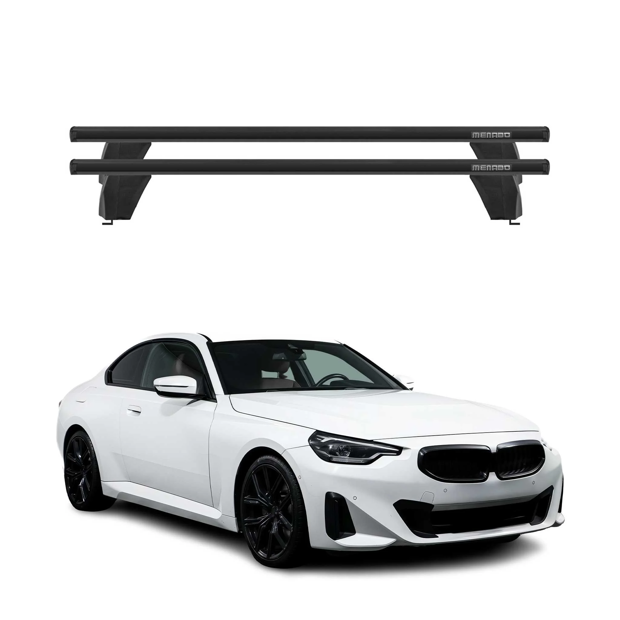 Menabo Dachträger Grundtäger für BMW 4er G26 Gran Coupé 2020-2026 Alu Schwarz 2x