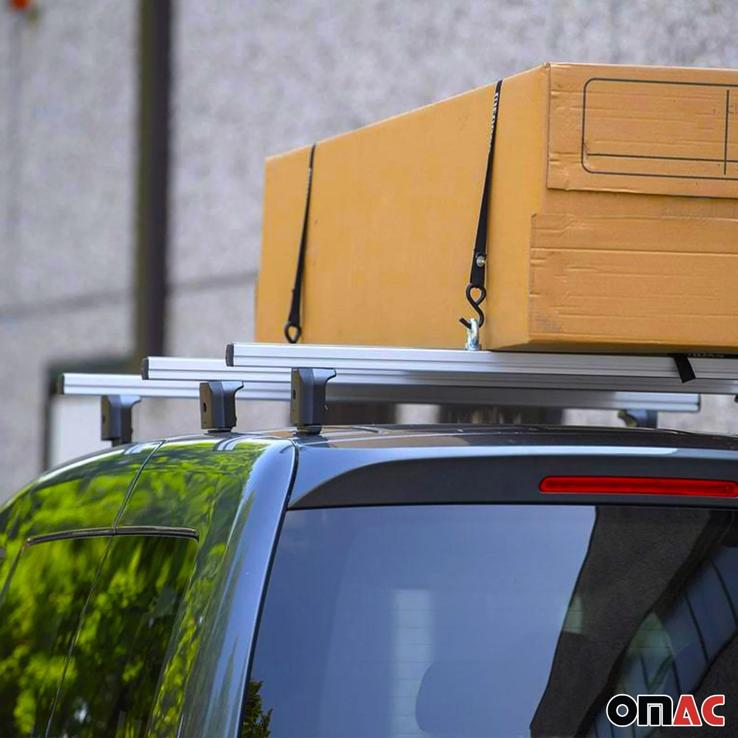 Menabo Dachträger für Citroen Berlingo Peugeot Partner 2008-2018 Alu Grau 3x - Image 2