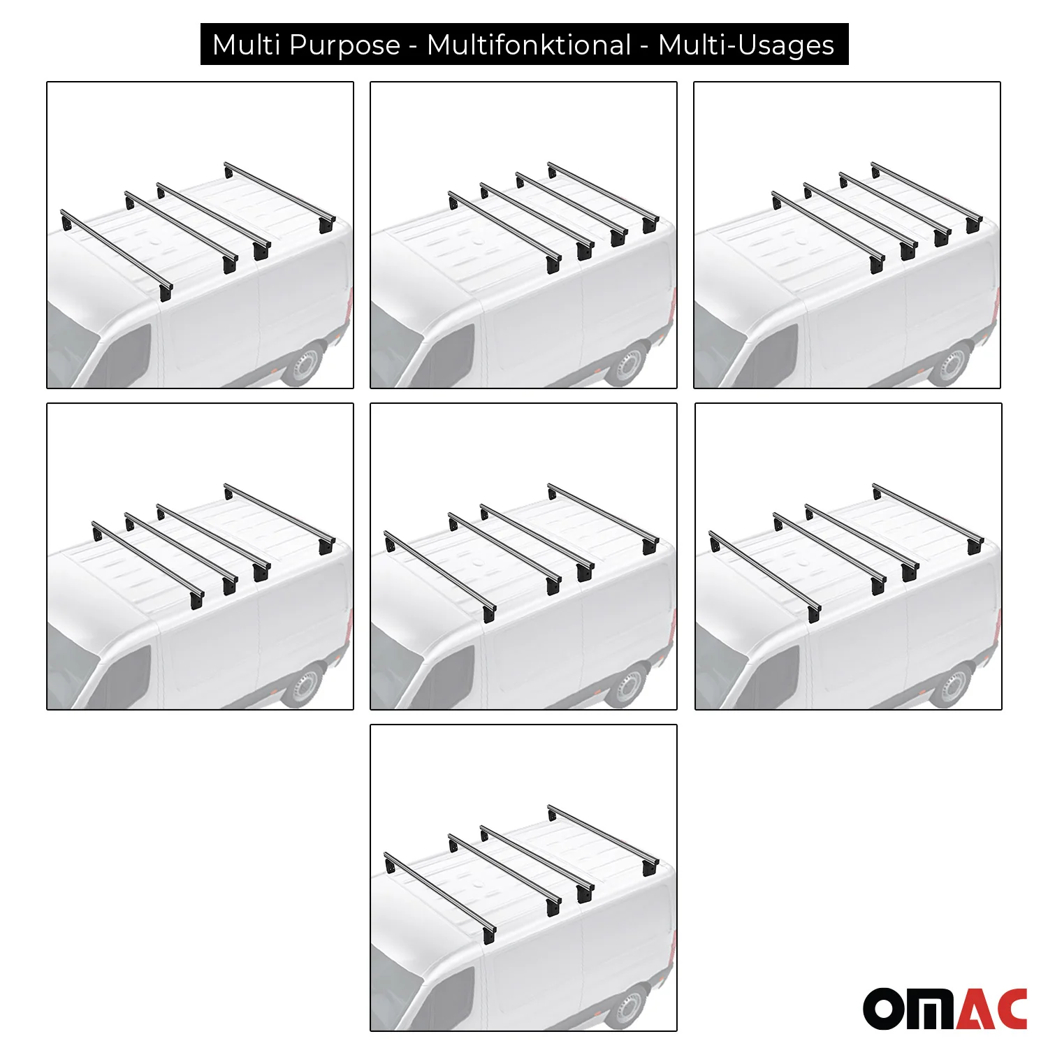 Menabo Dachträger Grundträger für Mercedes Viano W639 W447 2003-2026 Alu Grau 4x - Image 5