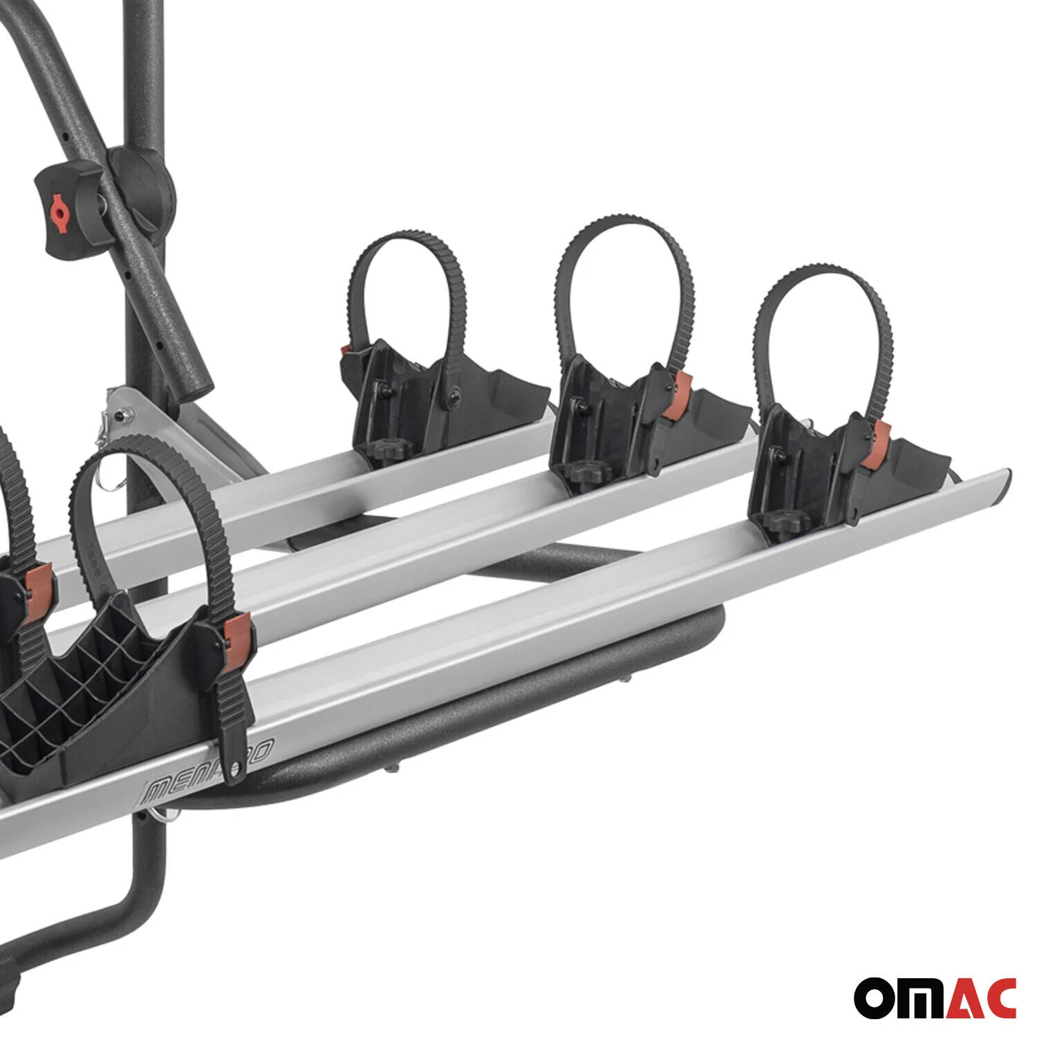 Menabo Fahrradträger 3 Fahrräder für Skoda Karoq 2017-2026 Alu Schwarz Silber - Image 7