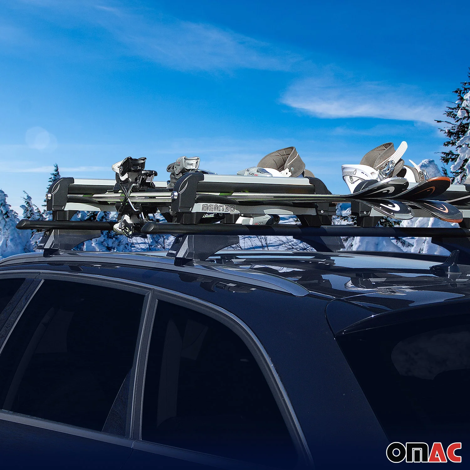 Menabo Skiträger Snowboardträger Universal Abschließbar Schwarz 2x - Image 6