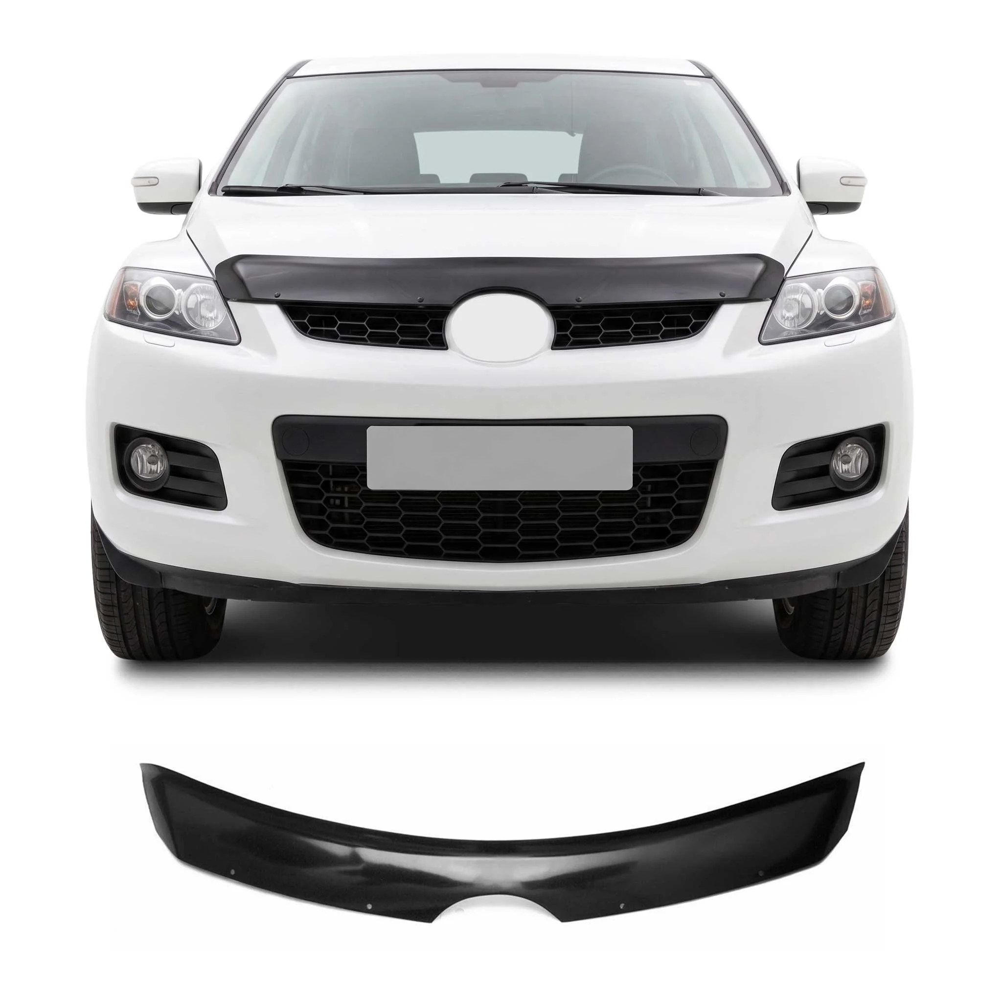 Motorhaube Deflektor Insekten Steinschlagschutz für Mazda CX-7 2006-2012 Schwarz