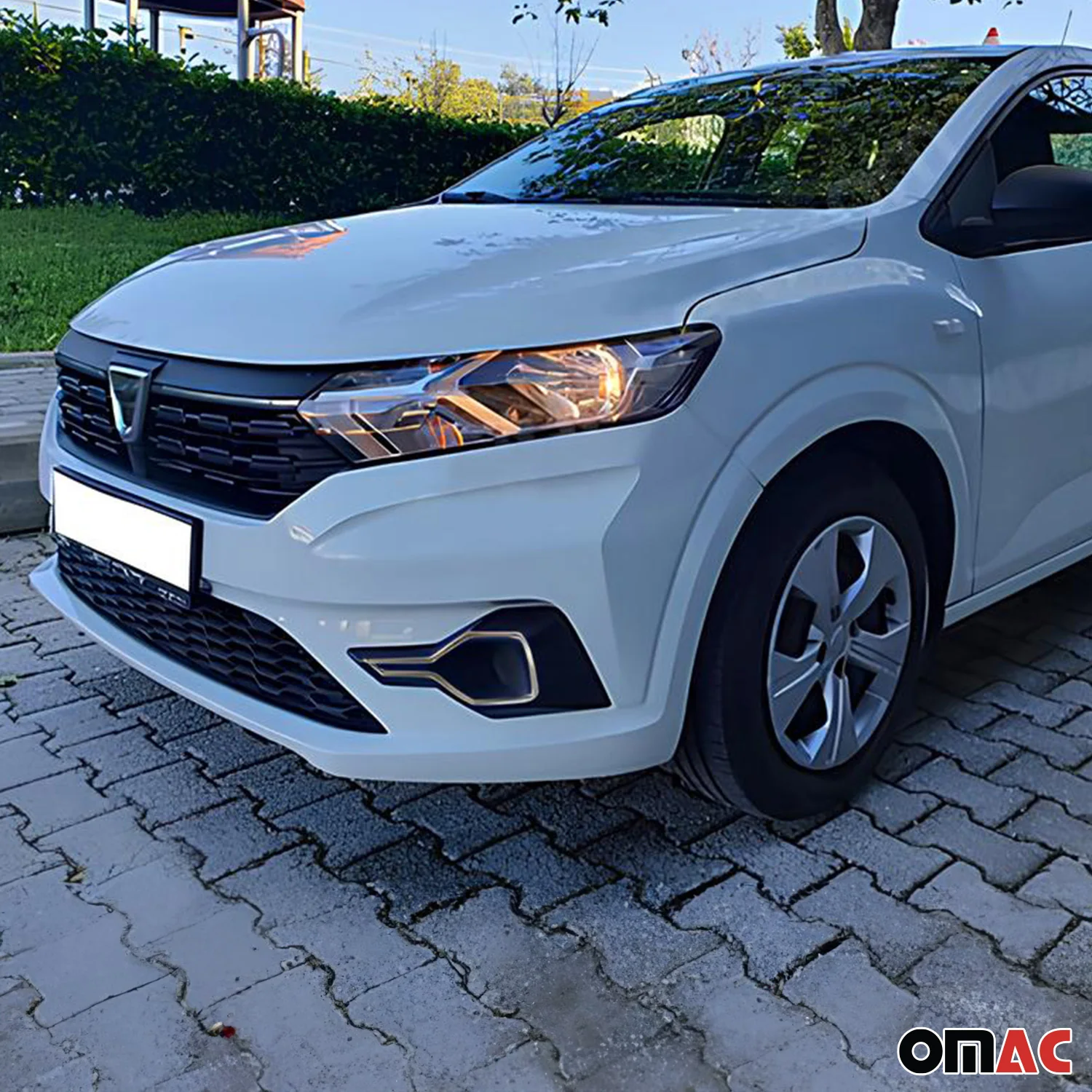 Nebelscheinwerfer Rahmen für Dacia Sandero III 2021-2026 Edelstahl Chrom 2x - Image 2
