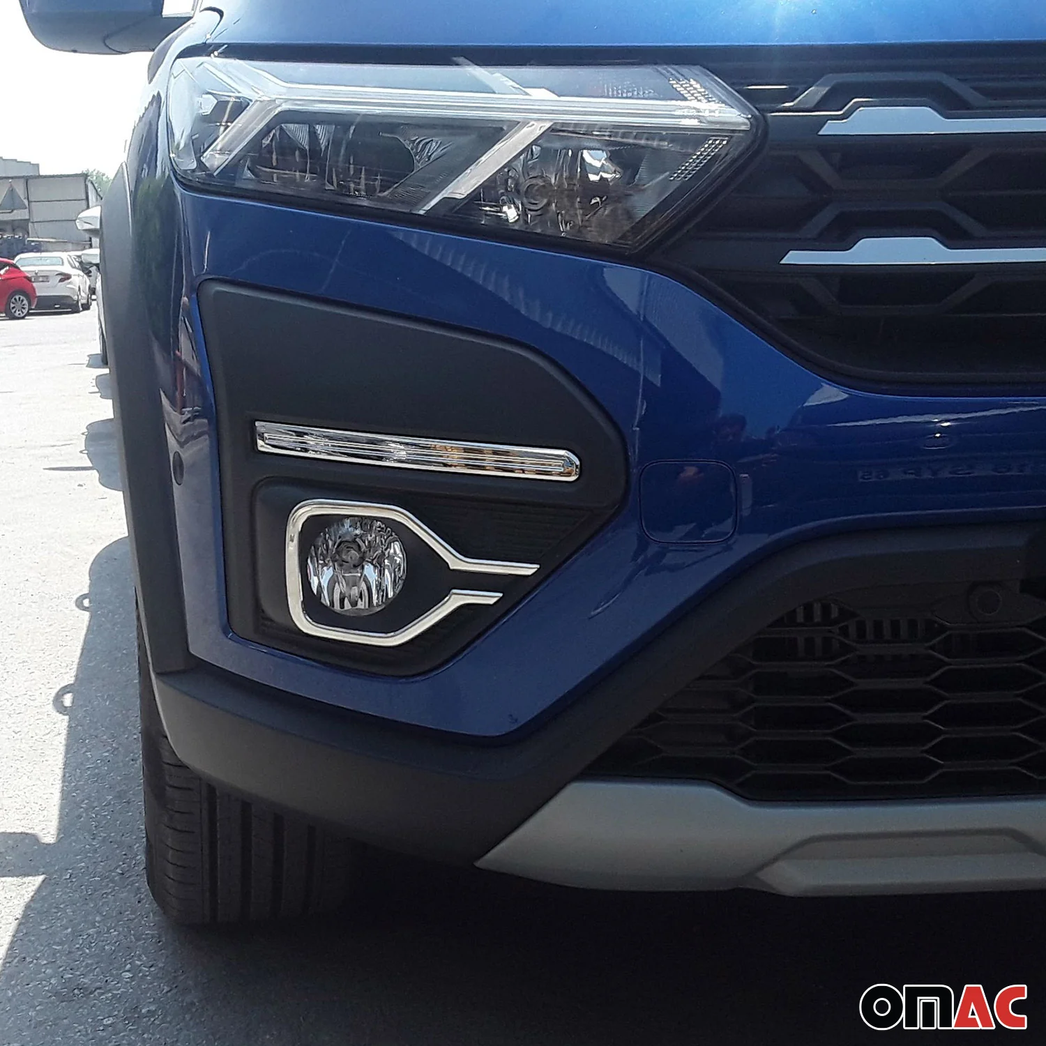 Nebelscheinwerfer Rahmen für Dacia Sandero Stepway 3 2021-2024 Edelstahl Chrom - Image 2