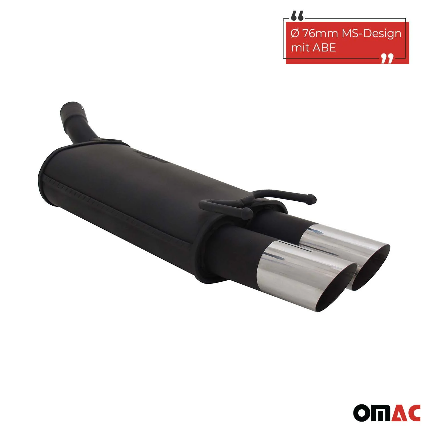 Novus Sportauspuff für Opel Corsa B 2x76mm MS-Design Endschalldämpfer mit ABE - Image 2