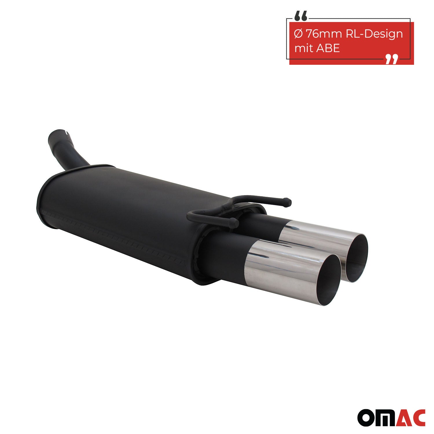Novus Sportauspuff für Opel Corsa B 2x76mm RL-Design Endschalldämpfer mit ABE - Image 2