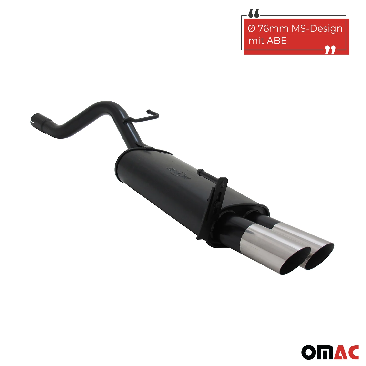 Novus Sportauspuff für Opel Corsa D 2x76mm MS-Design Endschalldämpfer mit ABE - Image 2