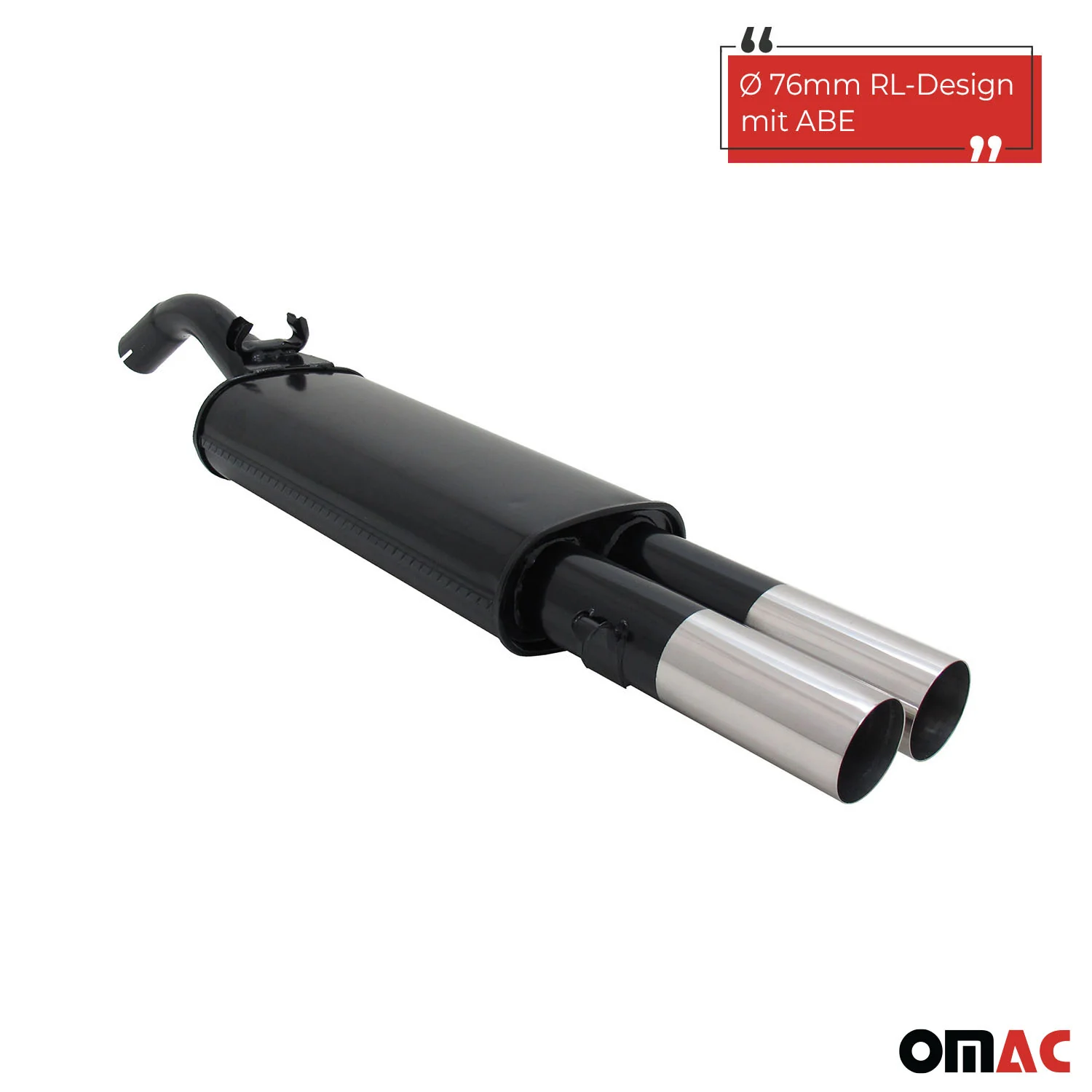 Novus Sportauspuff für VW Golf 2 19E 2x76mm RL-Design Endschalldämpfer mit ABE - Image 2