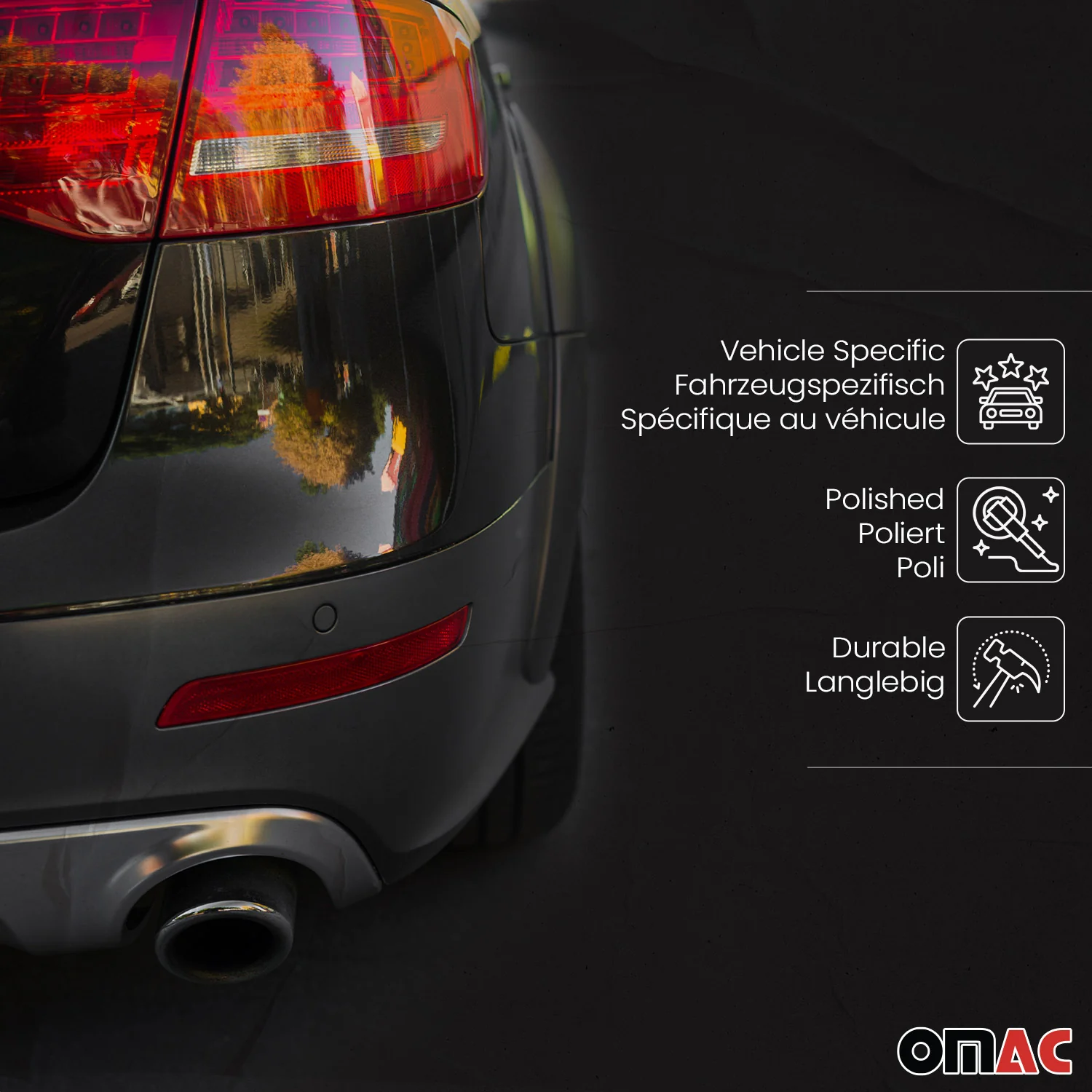 Novus Sportauspuff für VW Polo 9N / 9N3 2x76mm SR-Design Endschalldämpfer - Image 4