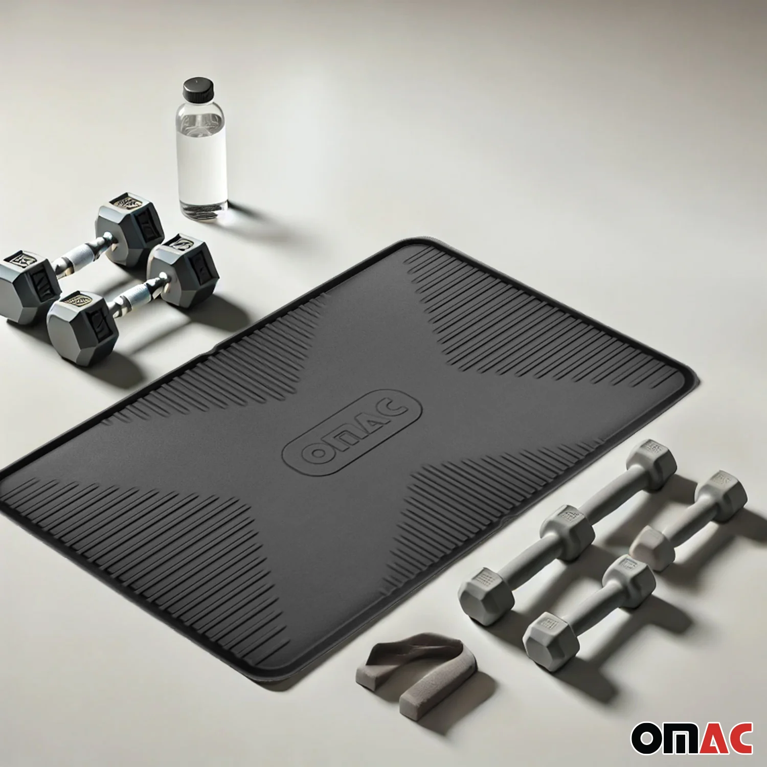 OMAC Fahrradmatte Antirutsch Bodenschutzmatte Mehrzweckmatte 115x75cm Gummi - Image 6