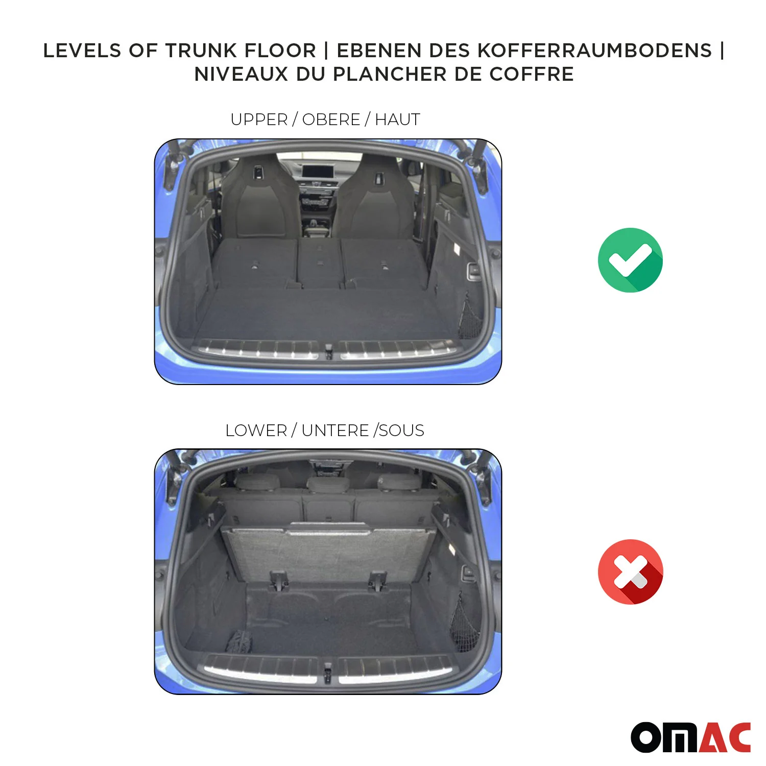 OMAC Gummi Kofferraumwanne für Kia Venga 2009-2019 Obere TPE Laderaumwanne - Image 3