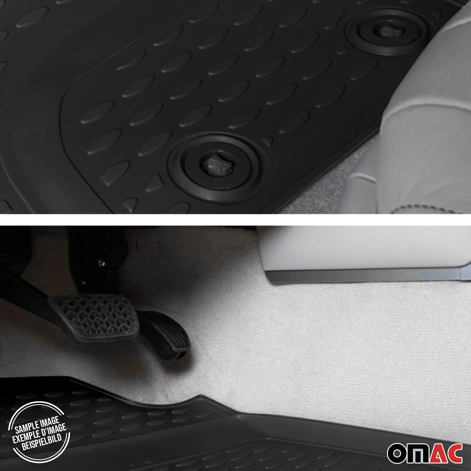 OMAC Gummimatten Fußmatten für Honda Jazz 2014-2021 TPE Automatten Schwarz 4x - Image 8
