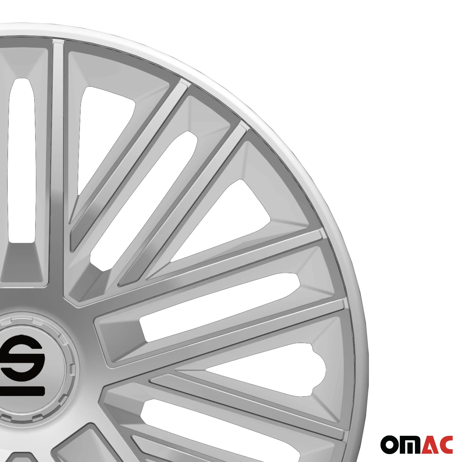 Radkappen Radzierblenden Sparco Bergamo 14" Zoll Auto Abdeckung Set Silber 4x - Image 8
